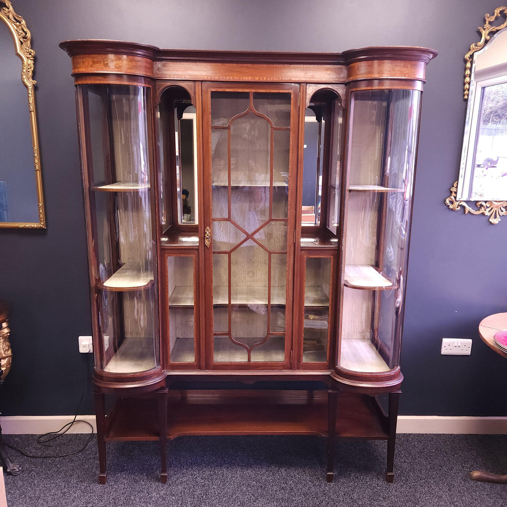 19thC Sheraton Revival Mahogany Display Cabinet