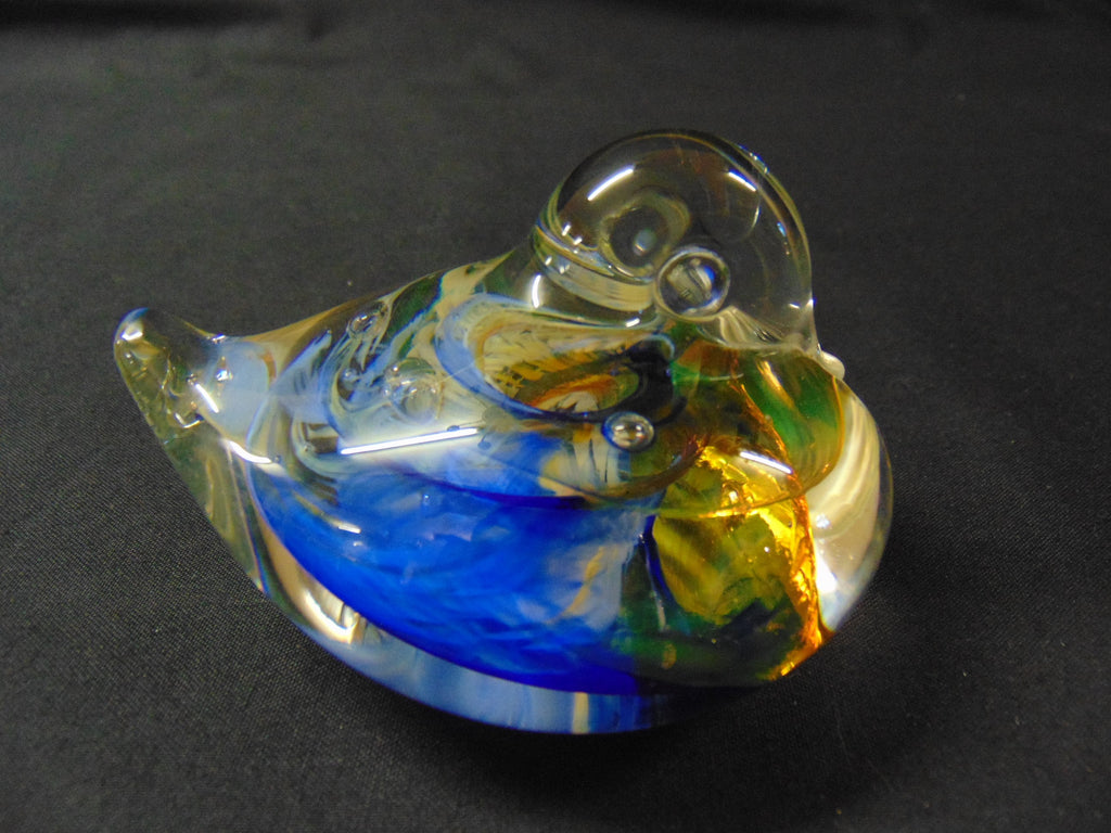 Handmade in Scotland, Vintage Selkirk Glass Bird Paperweight