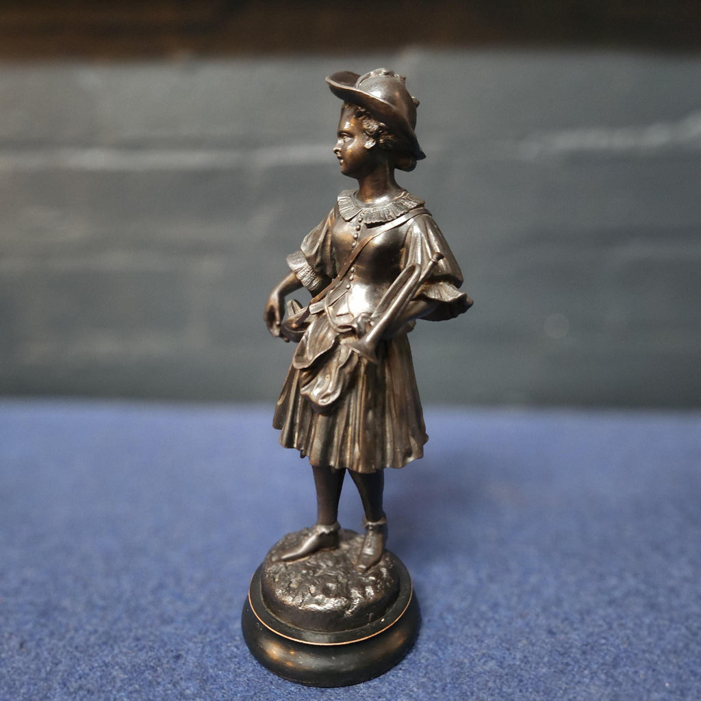 French Bronzed Spelter Figure, Emile Bruchon 1806 - 1895