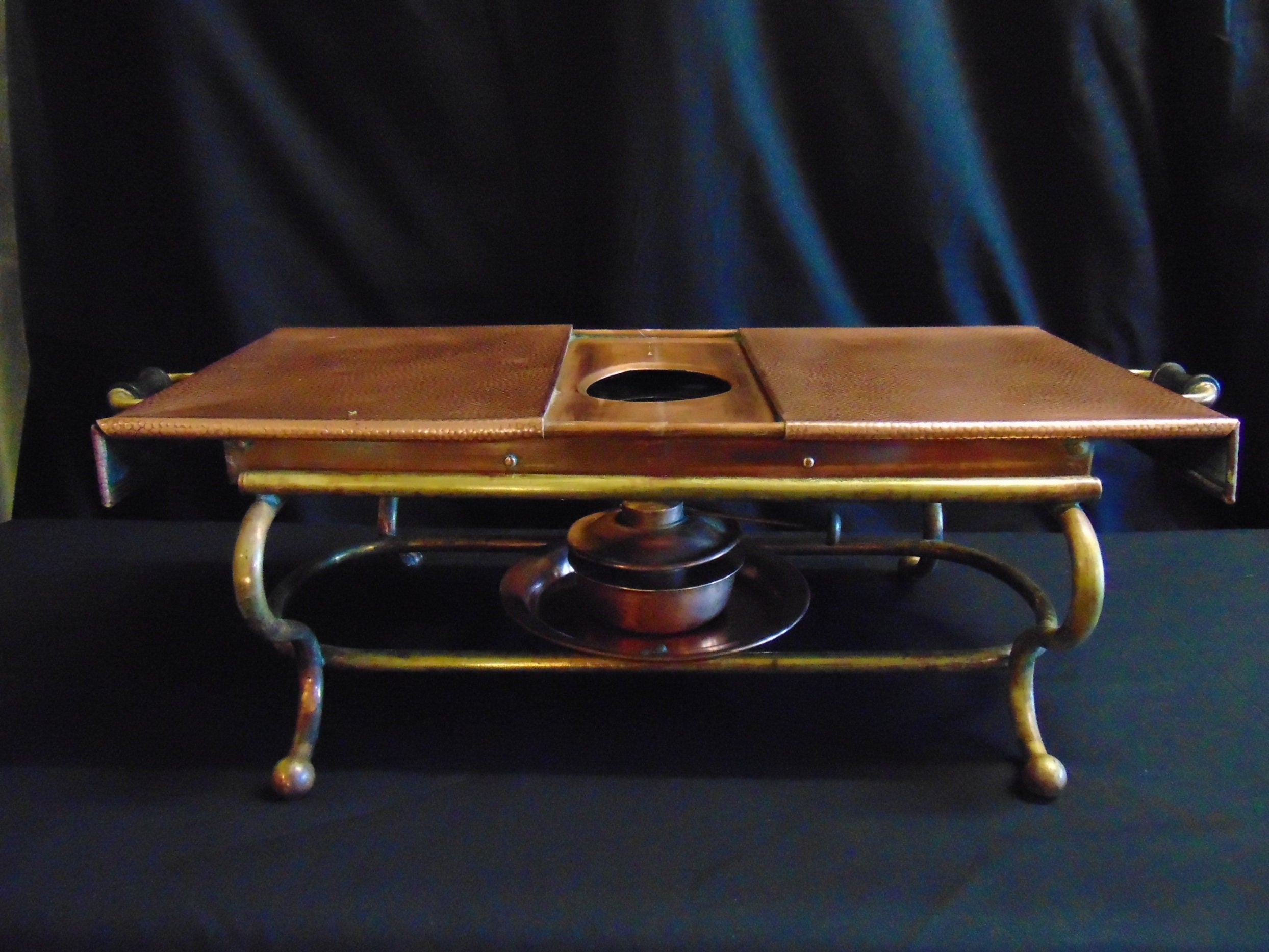 Edwardian Copper and Brass Tabletop Food Warmer - Townshends Ltd