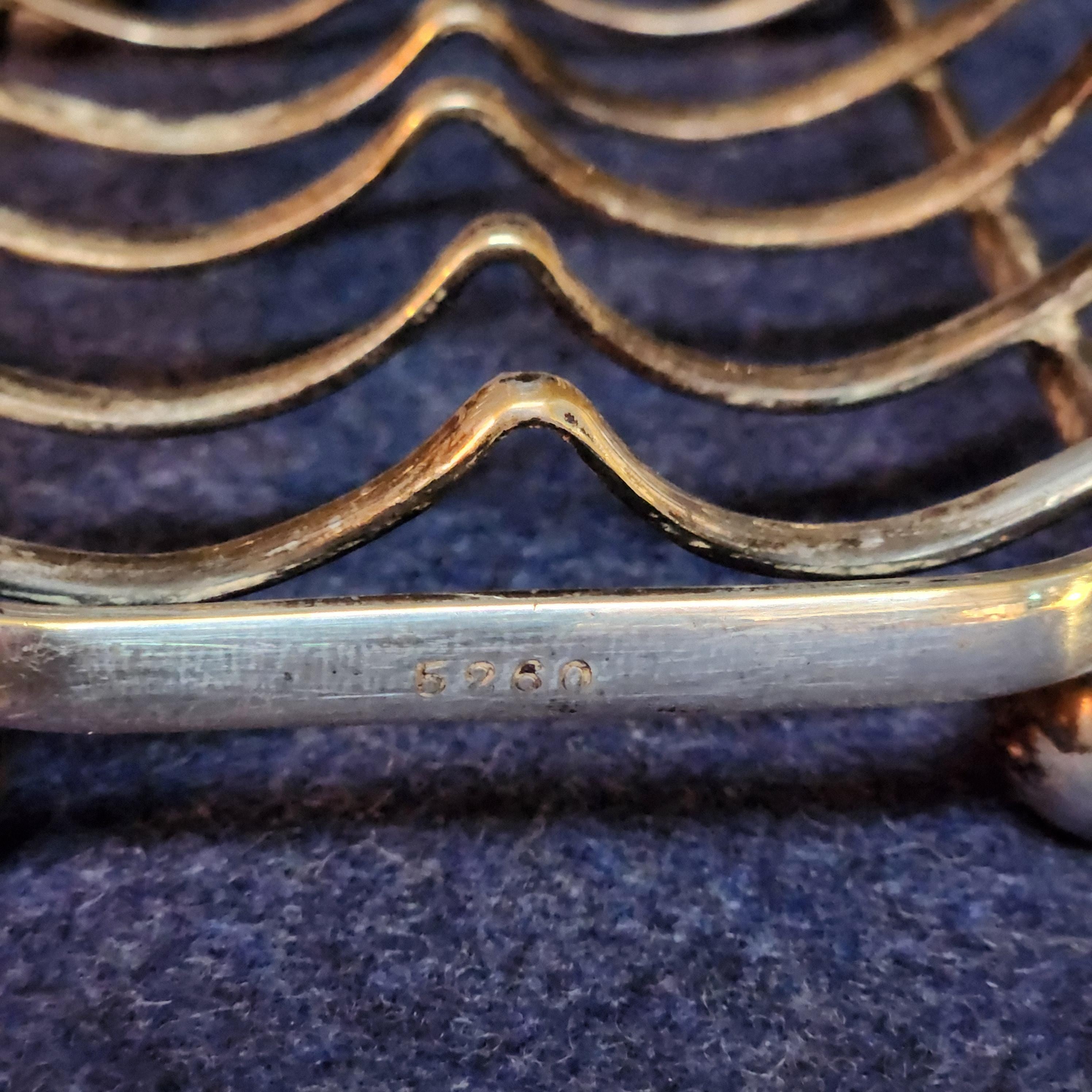 Silver Plated 6 Slice Toast Rack, circa late 19th/early 20thC