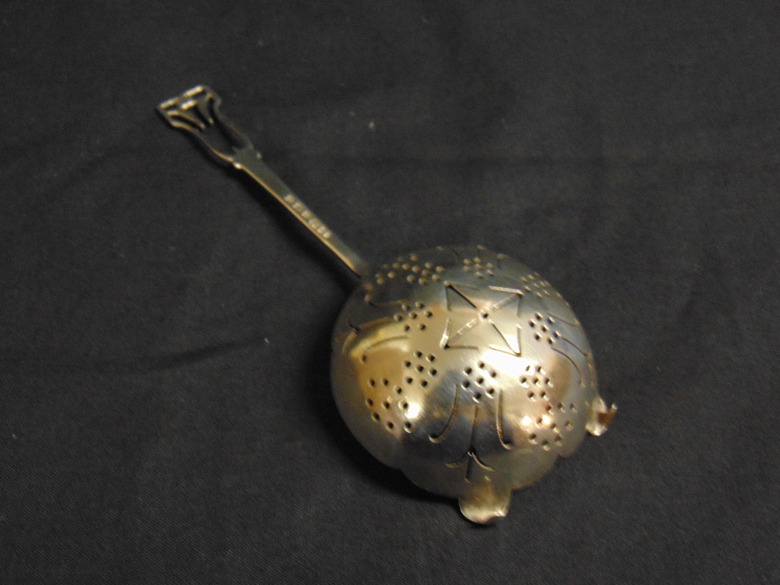 Hallmarked Silver Tea Strainer, Birmingham 1953