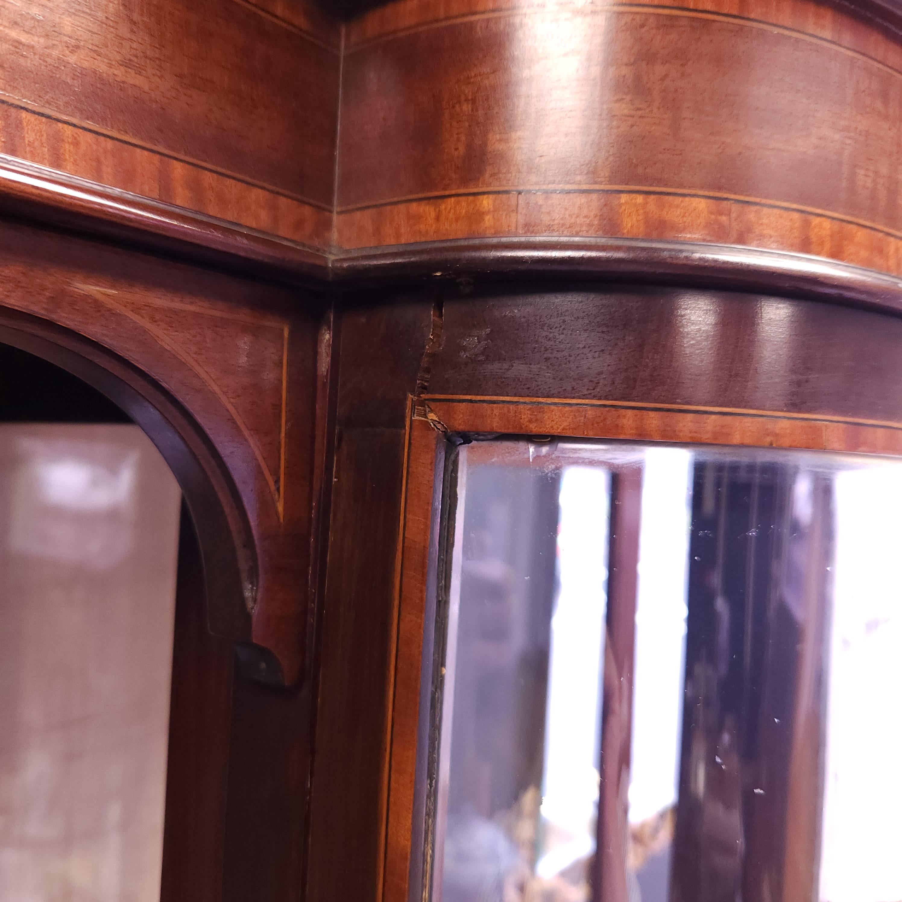 19thC Sheraton Revival Mahogany Display Cabinet