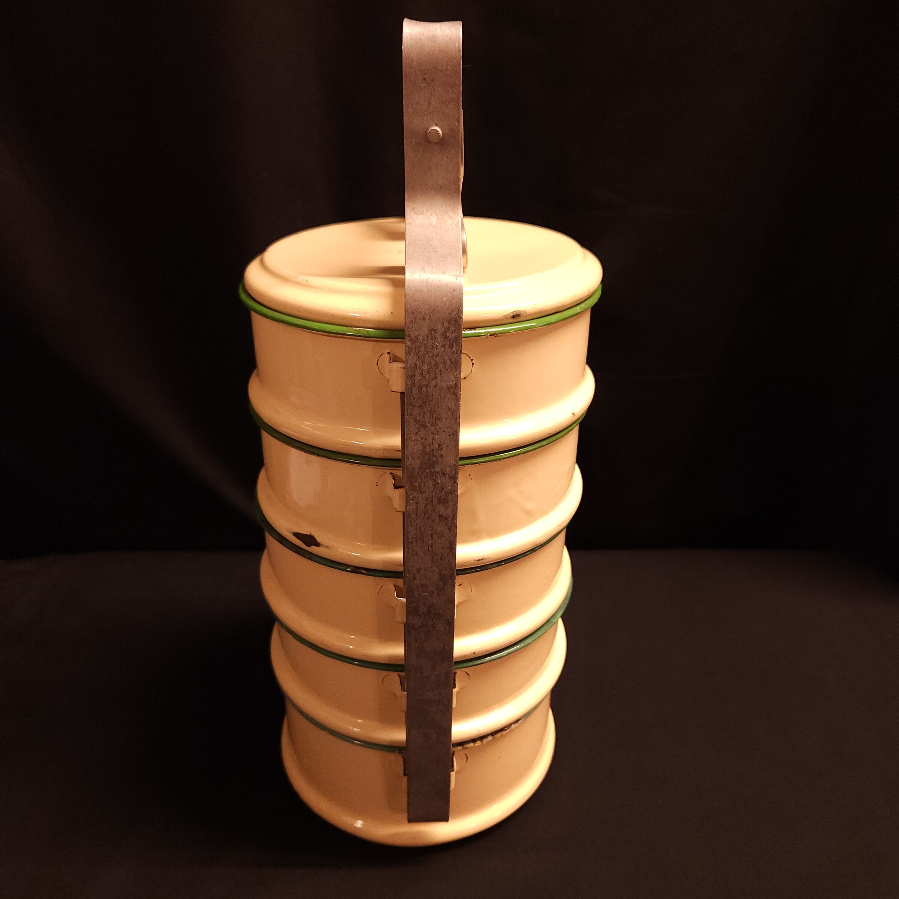 Vintage Enamel 5 Tier Tiffin Box