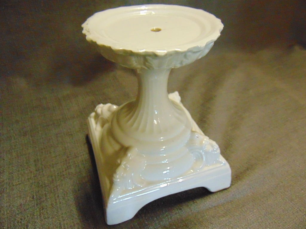 Victorian White Stoneware Food Stand