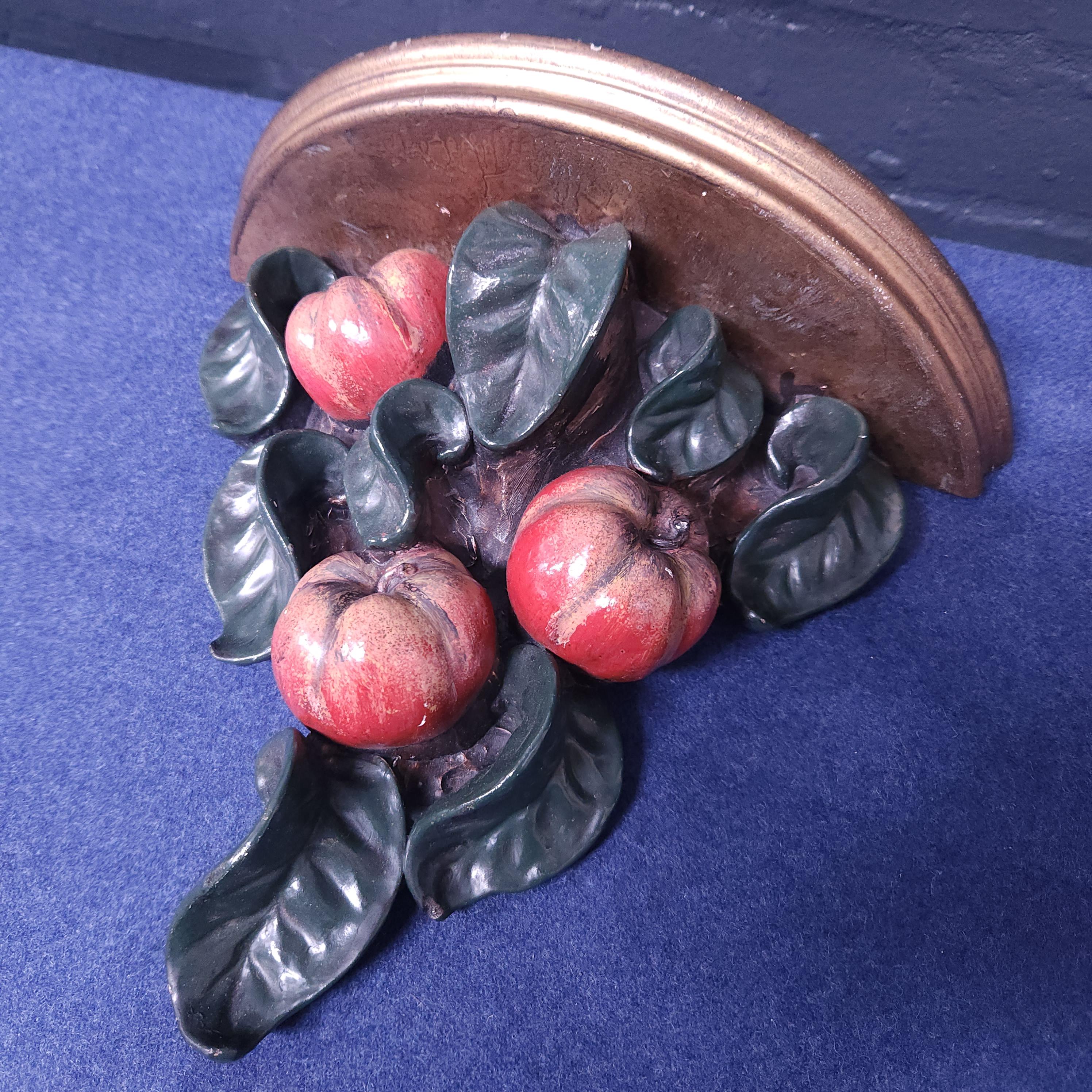 Vintage Chalkware Decorative Shelf, Possibly Italian