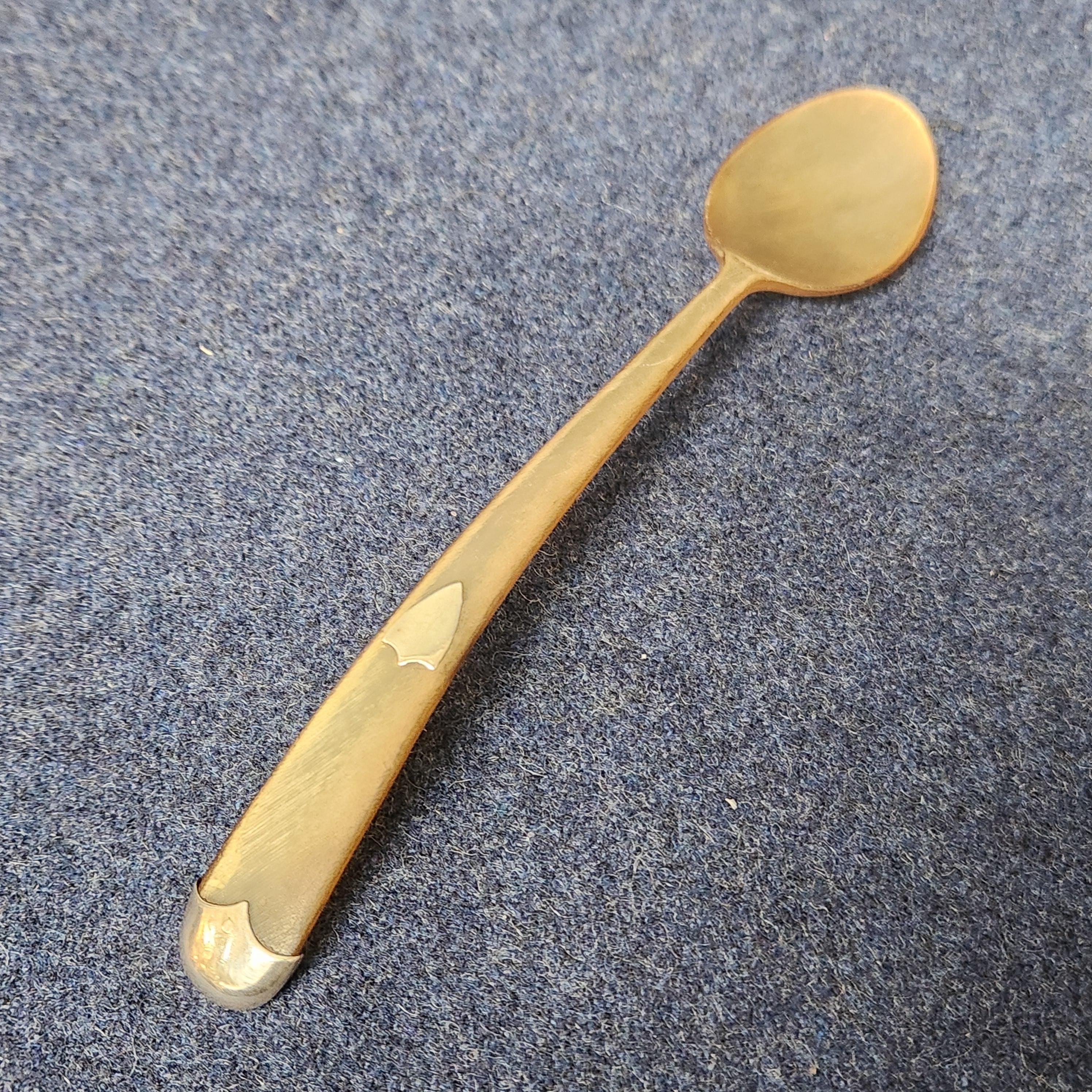 Horn Spoon With Silver Mounts Circa 1910