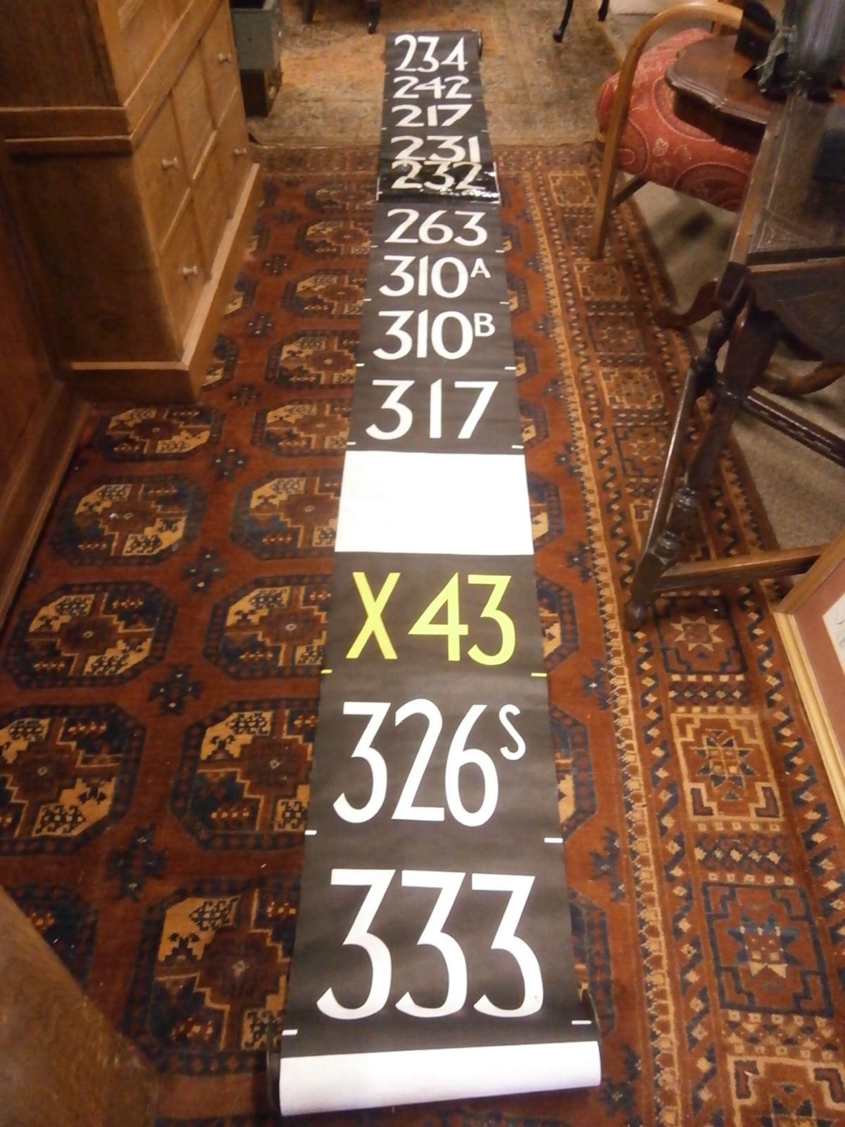 London Transport Bus Blind Route Number