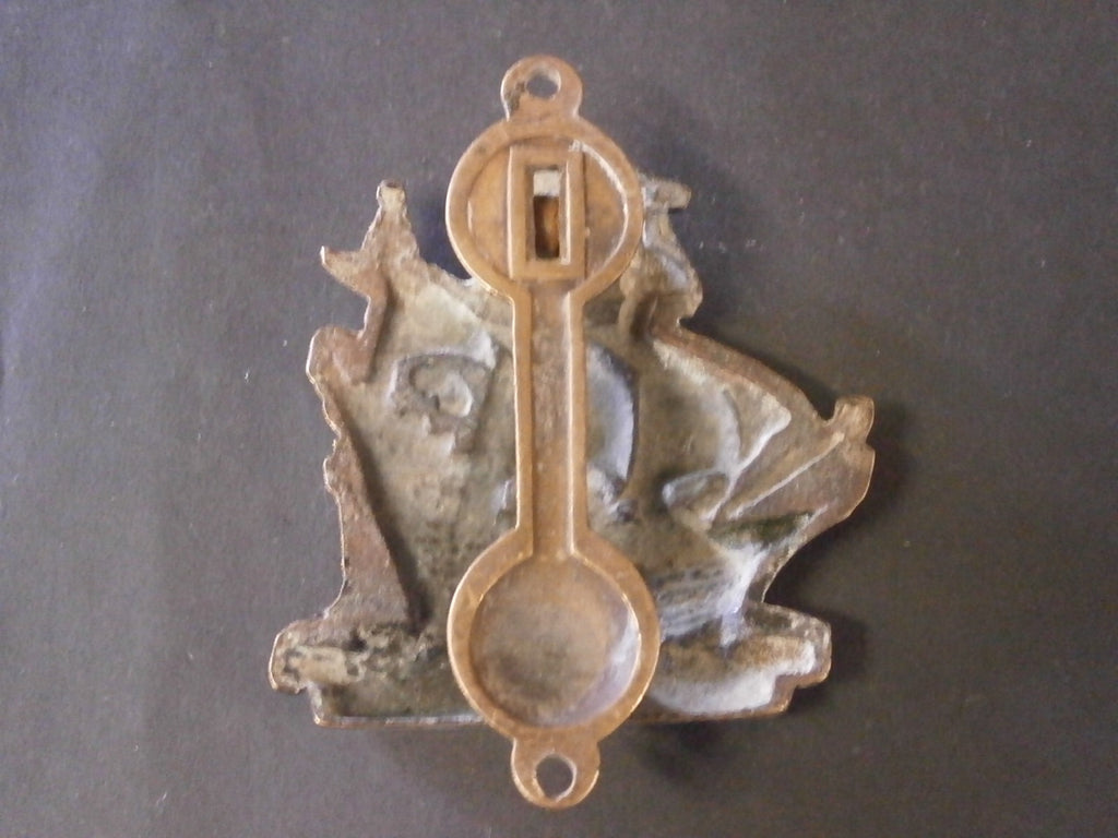 Brass Door Knocker Of A Eliabethan Galleon - Vintage