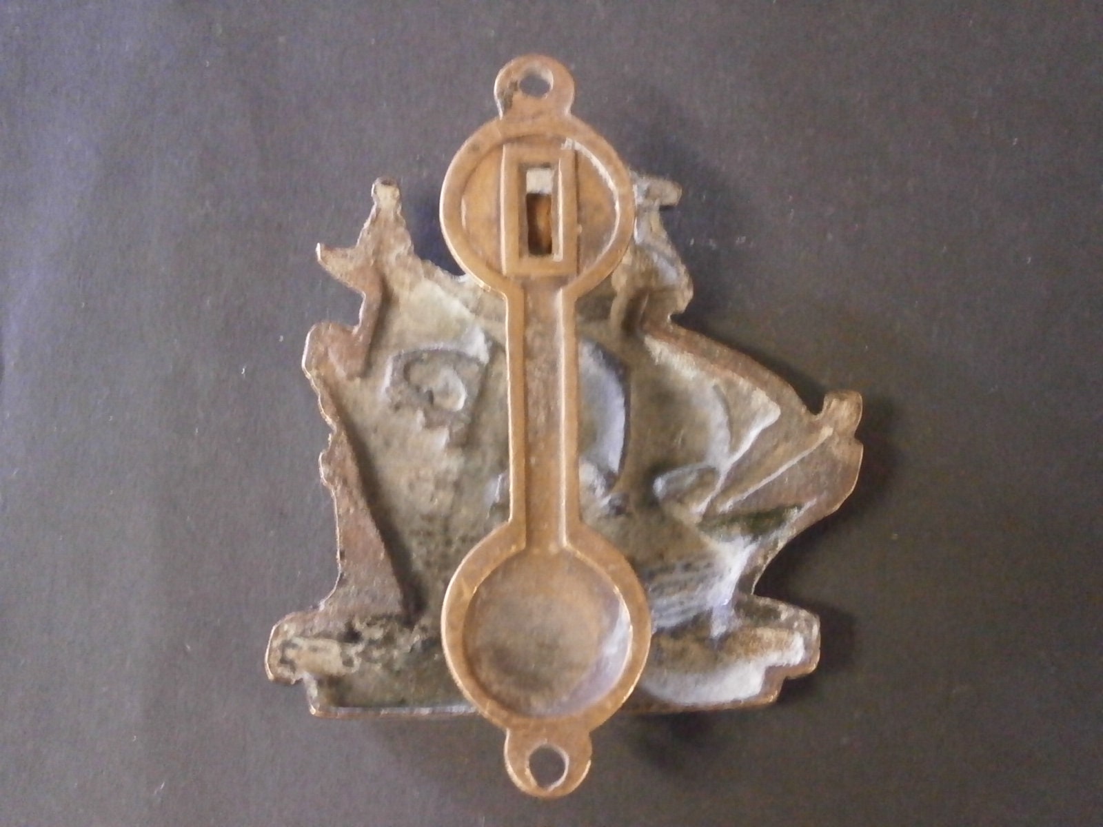 Brass Door Knocker Of A Eliabethan Galleon - Vintage