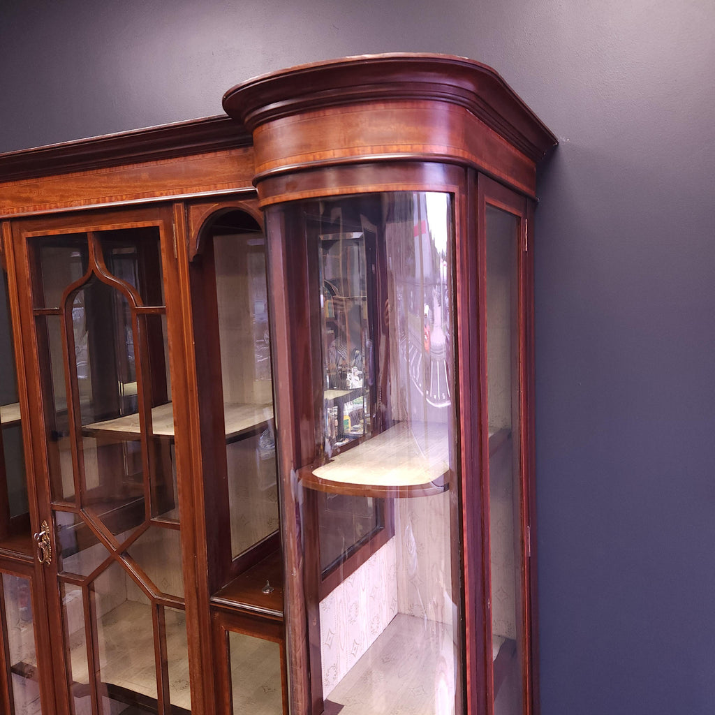 19thC Sheraton Revival Mahogany Display Cabinet