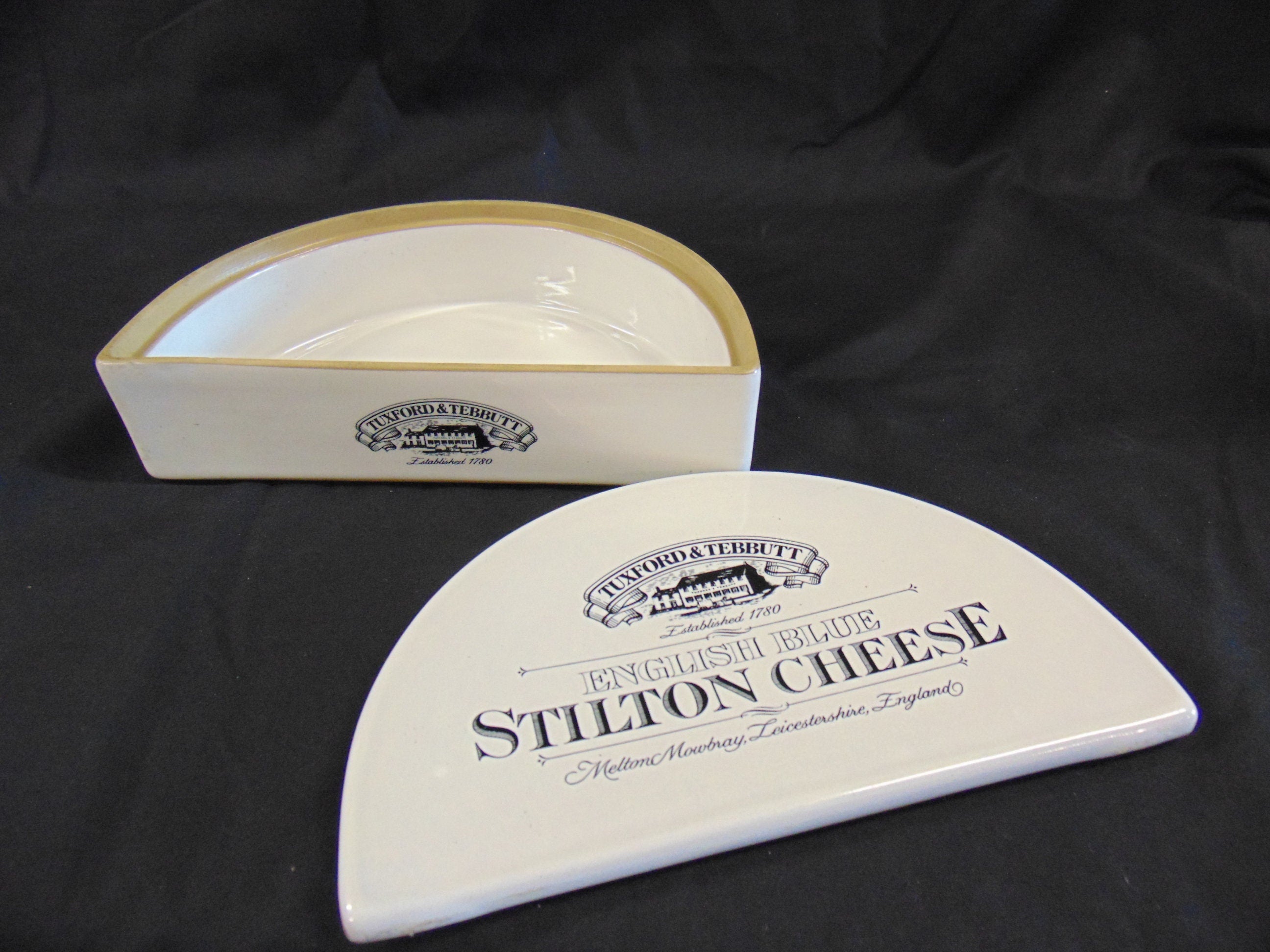 Vintage Grocers Advertising, Made by Denby for Tuxford and Tebbutt Stilt0n Cheese