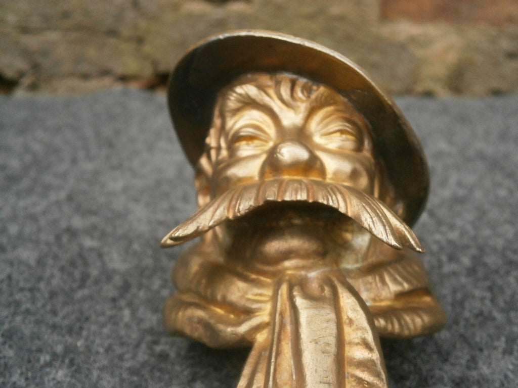 Early 20thC Patinated Bronze Old Bill Car Mascot - Bruce Bairnsfather