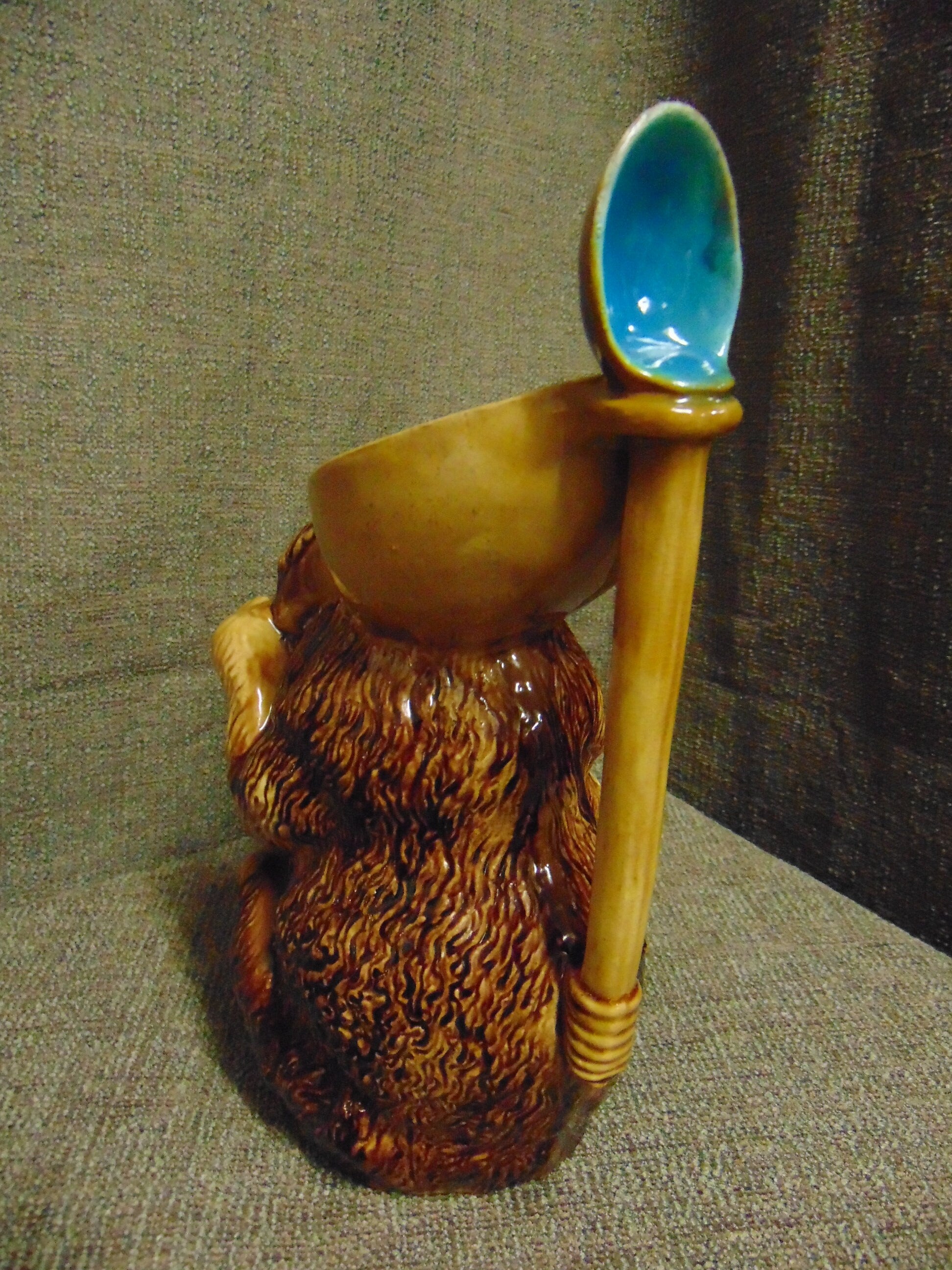 Joseph Holdcroft Majolica Bear Jug - Victorian circa 1875