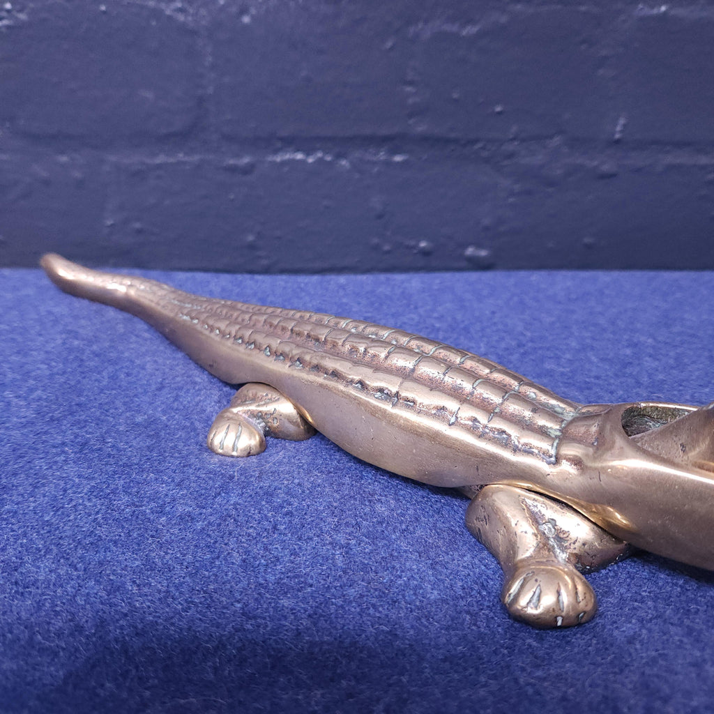 Brass Crocodile Nutcracker Circa Early 20thC