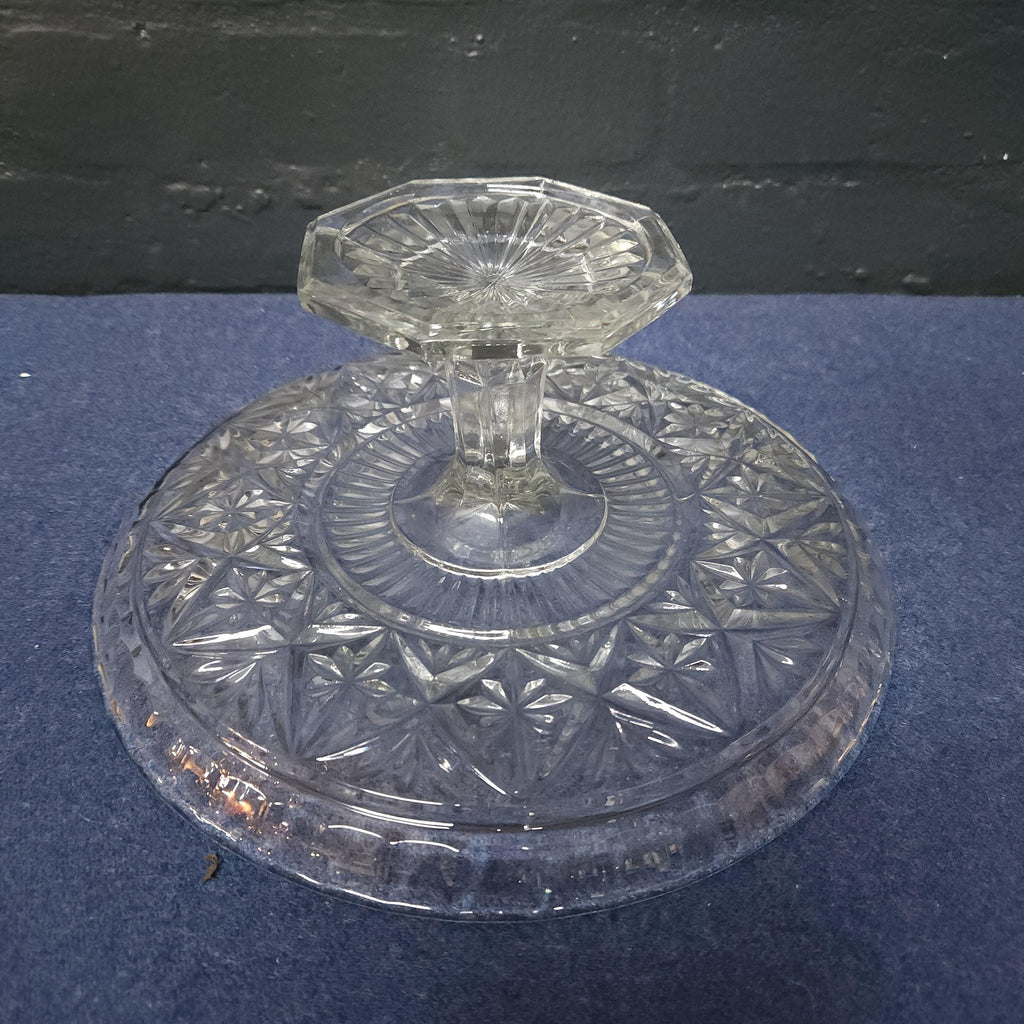 Early 20thC Pressed Glass Large Cake Stand