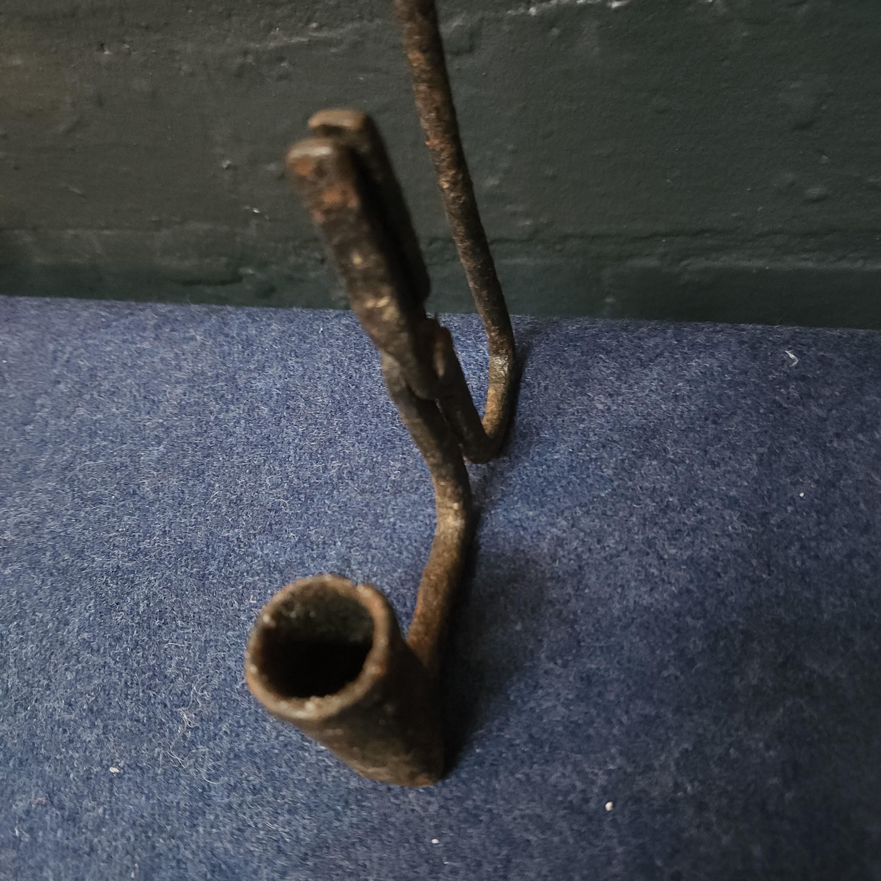 Welsh Hanging Rushlight and Candle Holder, circa late 18th Century