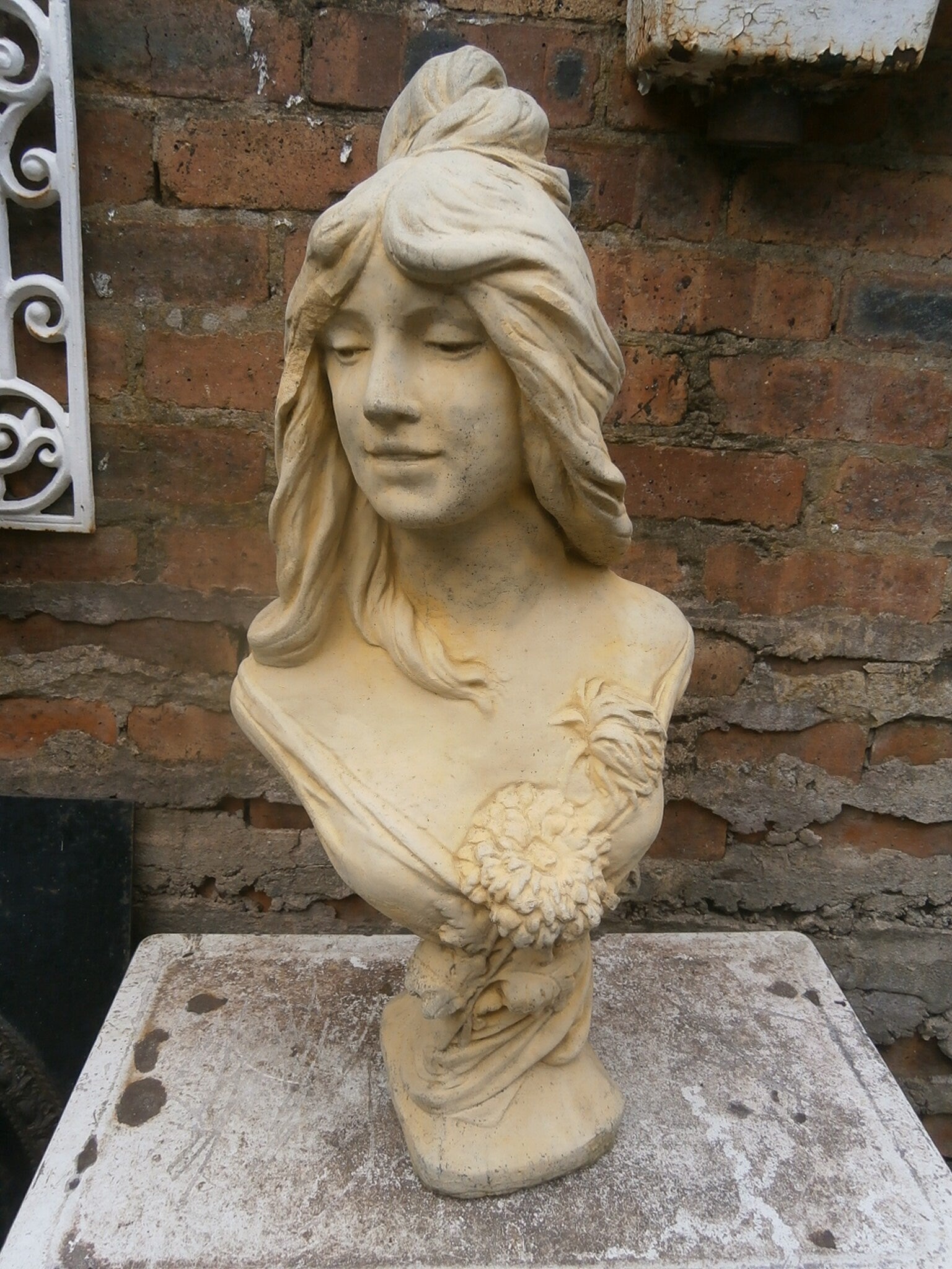 Large Cast Stone Bust