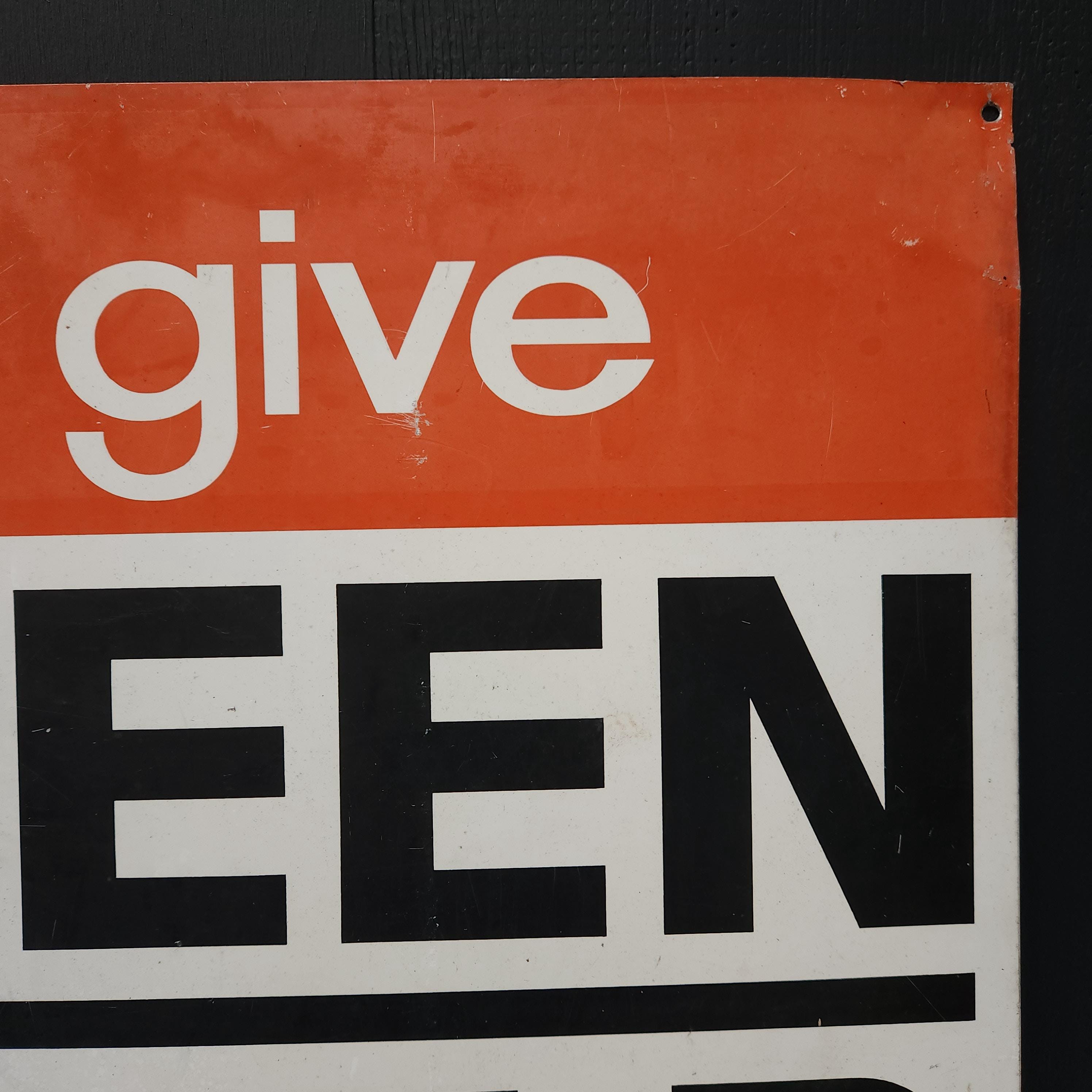 Green Shield Stamps Aluminium Advertising Sign