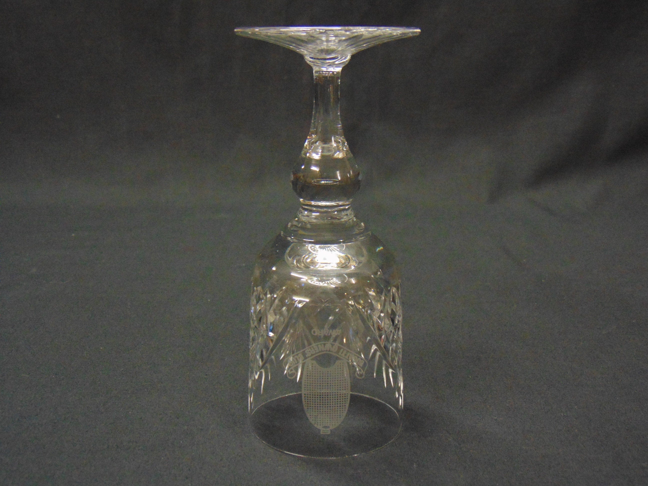 Heavy Cut Glass Wine Glass for the Bugatti Owners Club Award