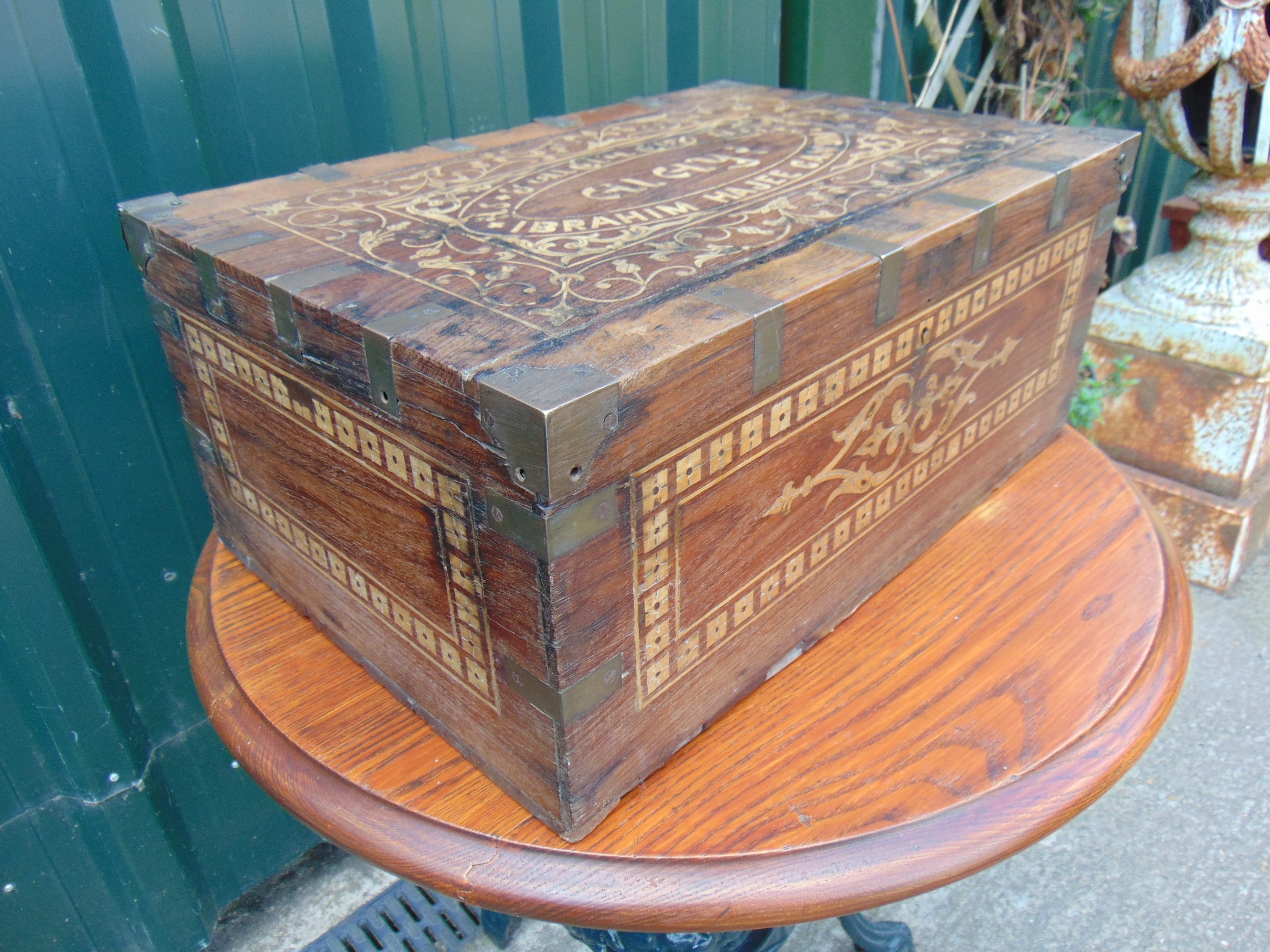 Late 19thC Inlaid Teak Indian Workbox