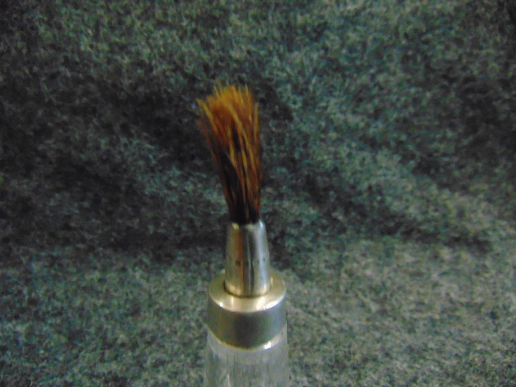 Victorian Decoupage Brush 1897, Silver Topped, Glass Based, Hallmarked London