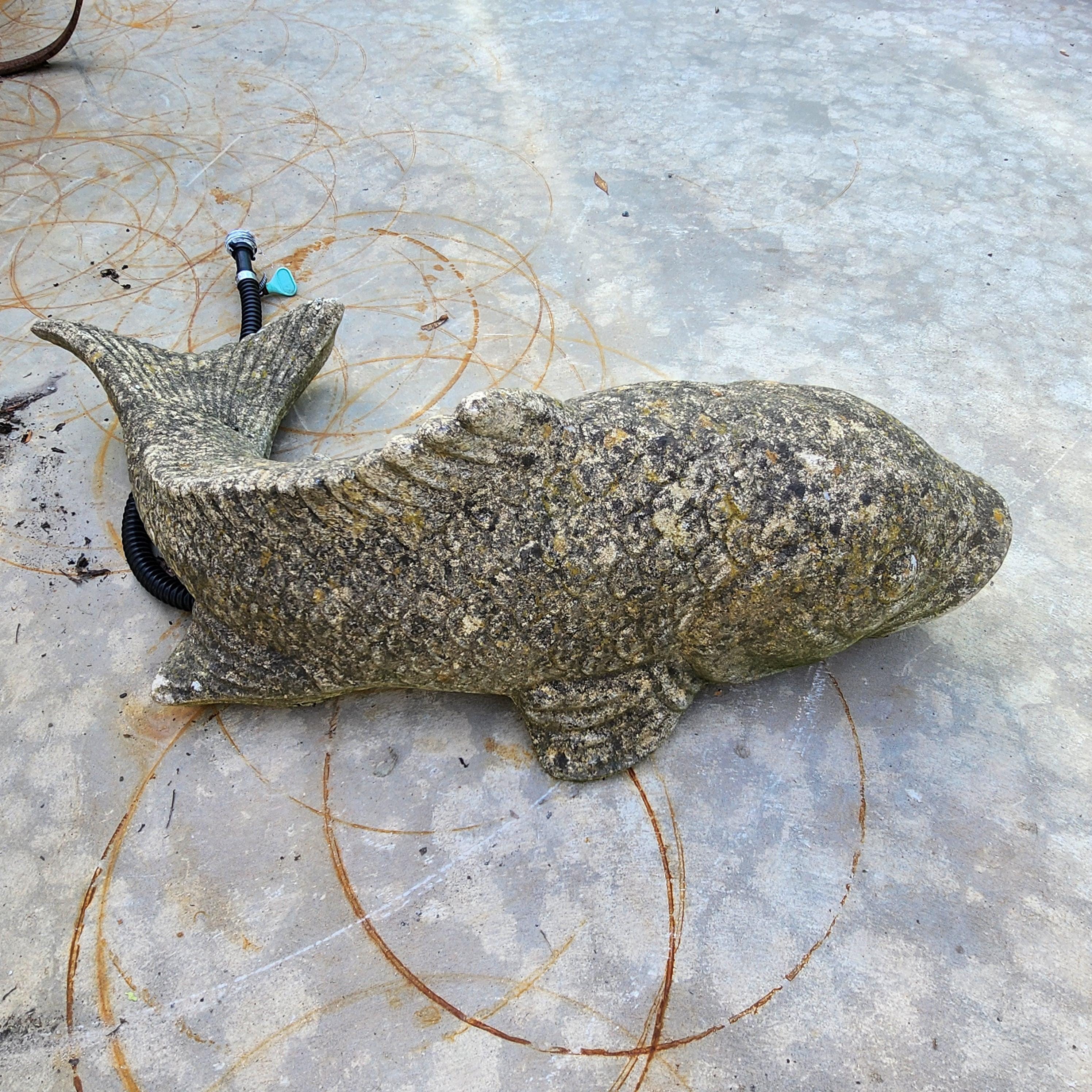 Weathered Koi Carp Water Fountain - Reconstituted Stone