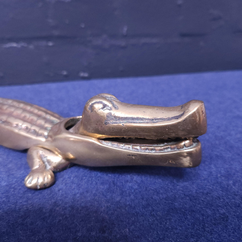 Brass Crocodile Nutcracker Circa Early 20thC