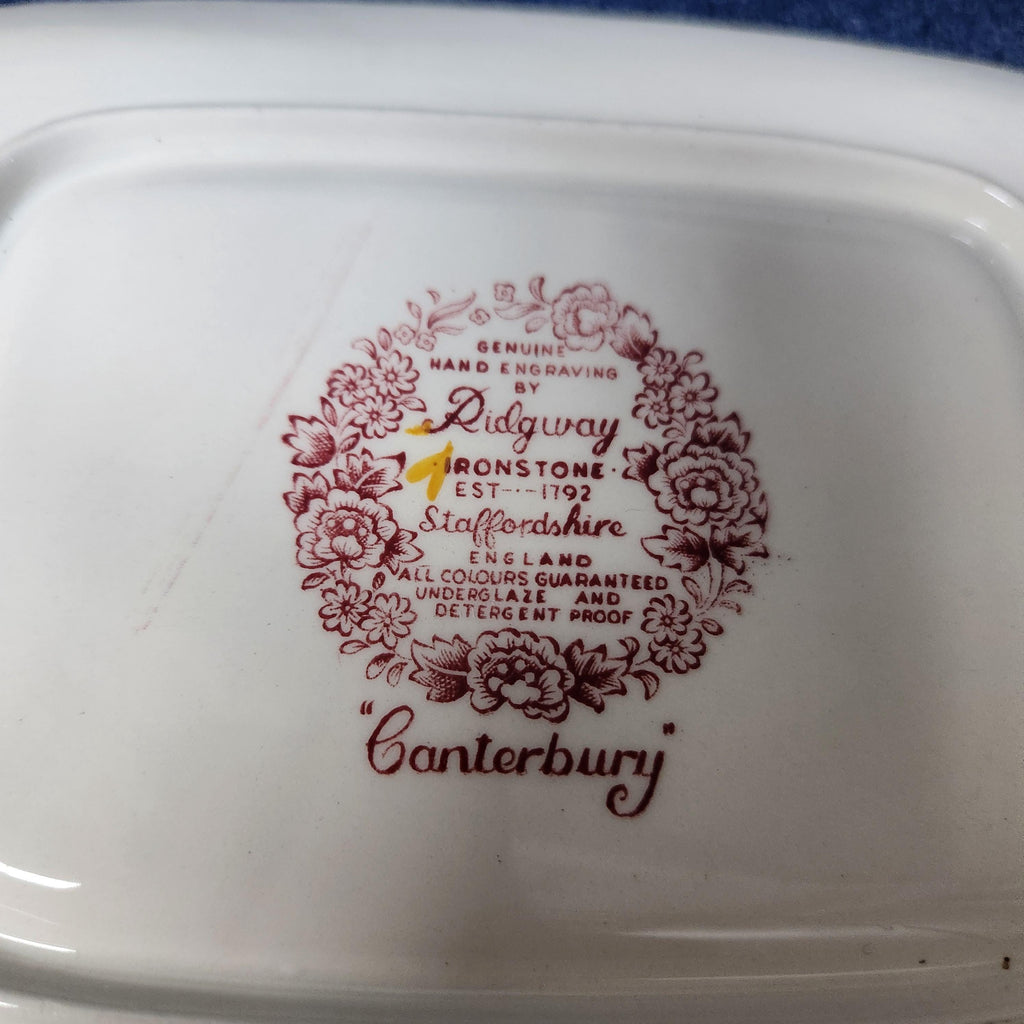 Butterdish - Ridgway - Canterbury Pattern