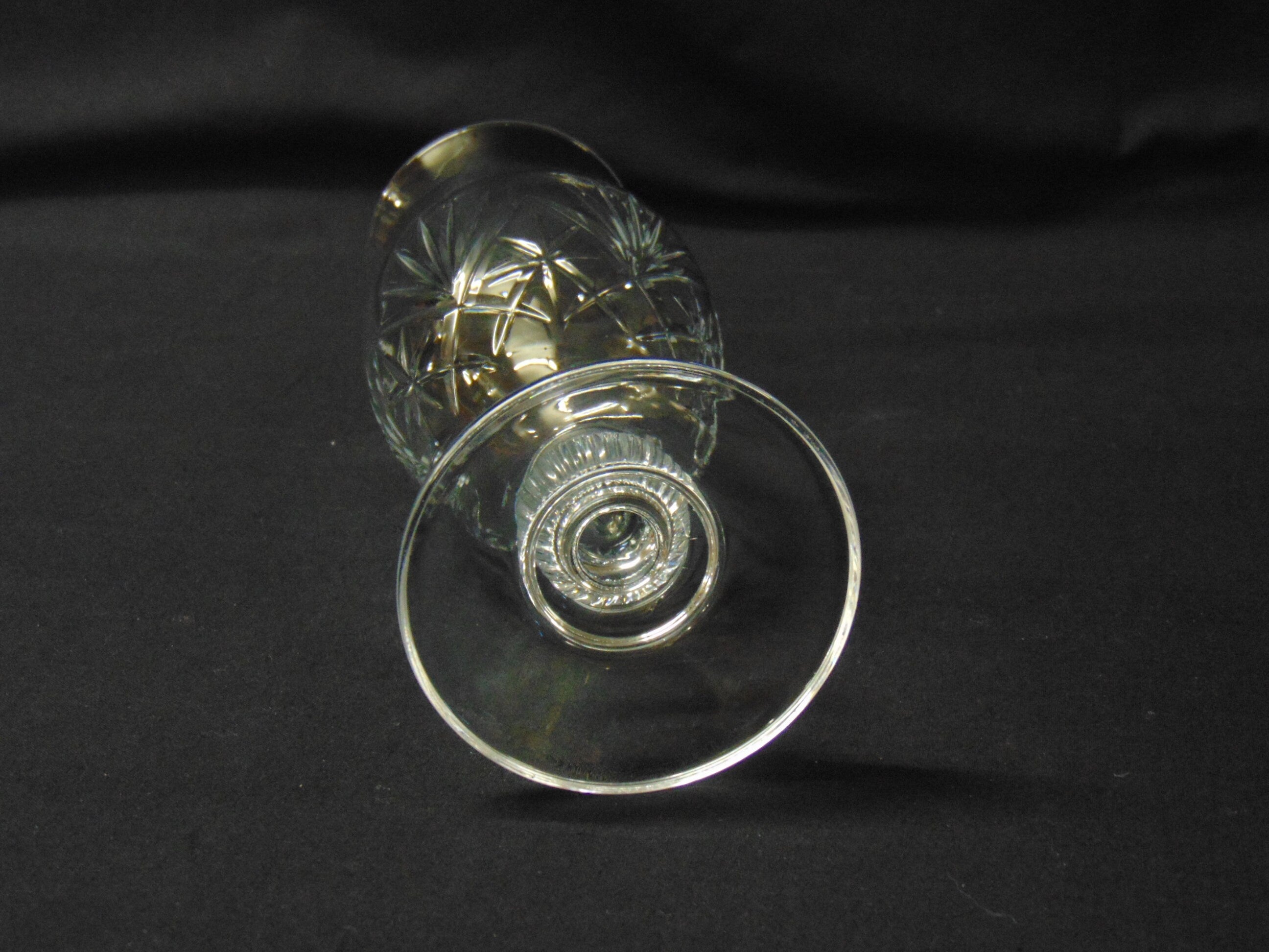 Vintage Cut glass Regency style vase.