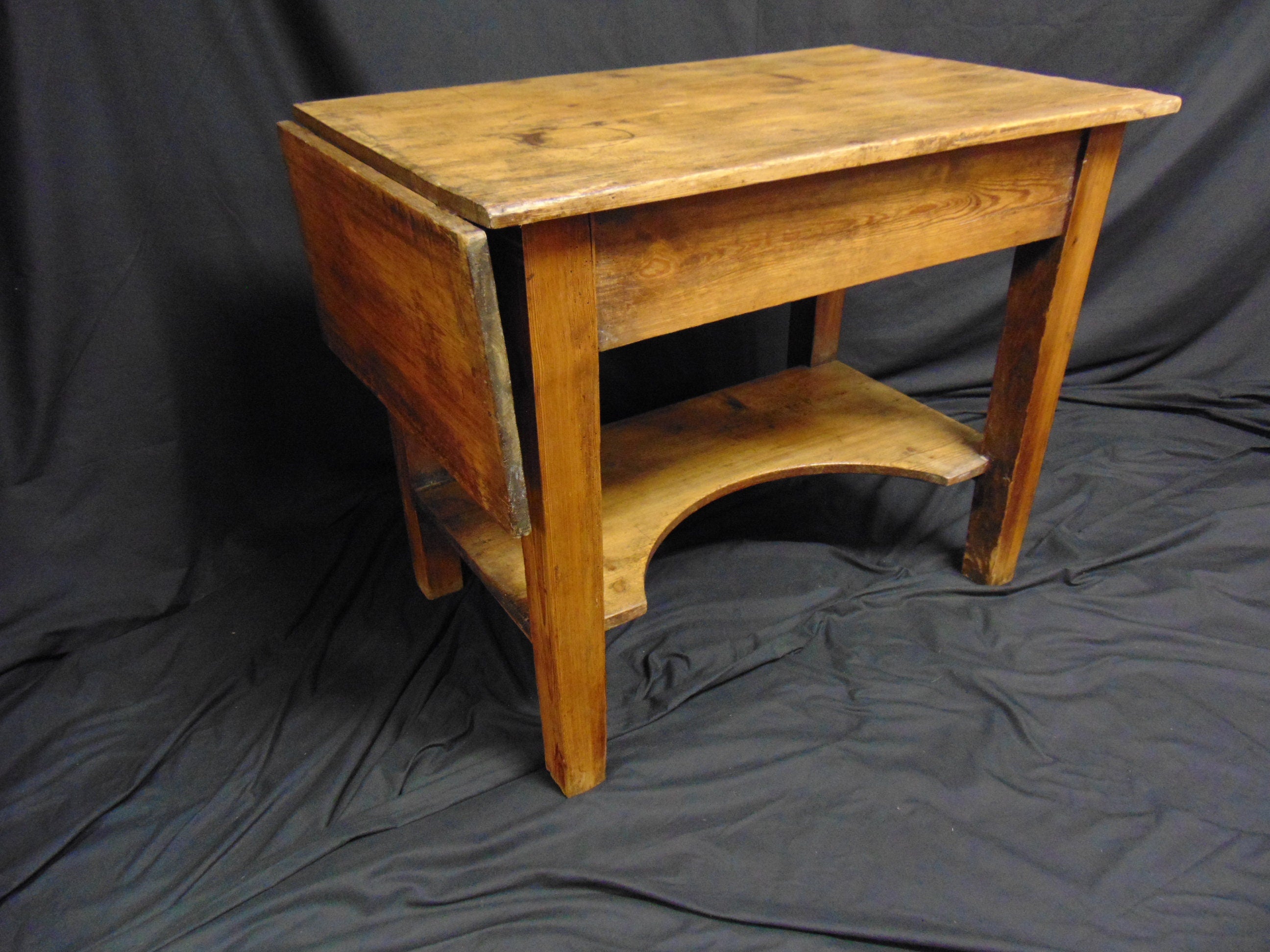 Stained Pine Antique Welsh Dairy Table