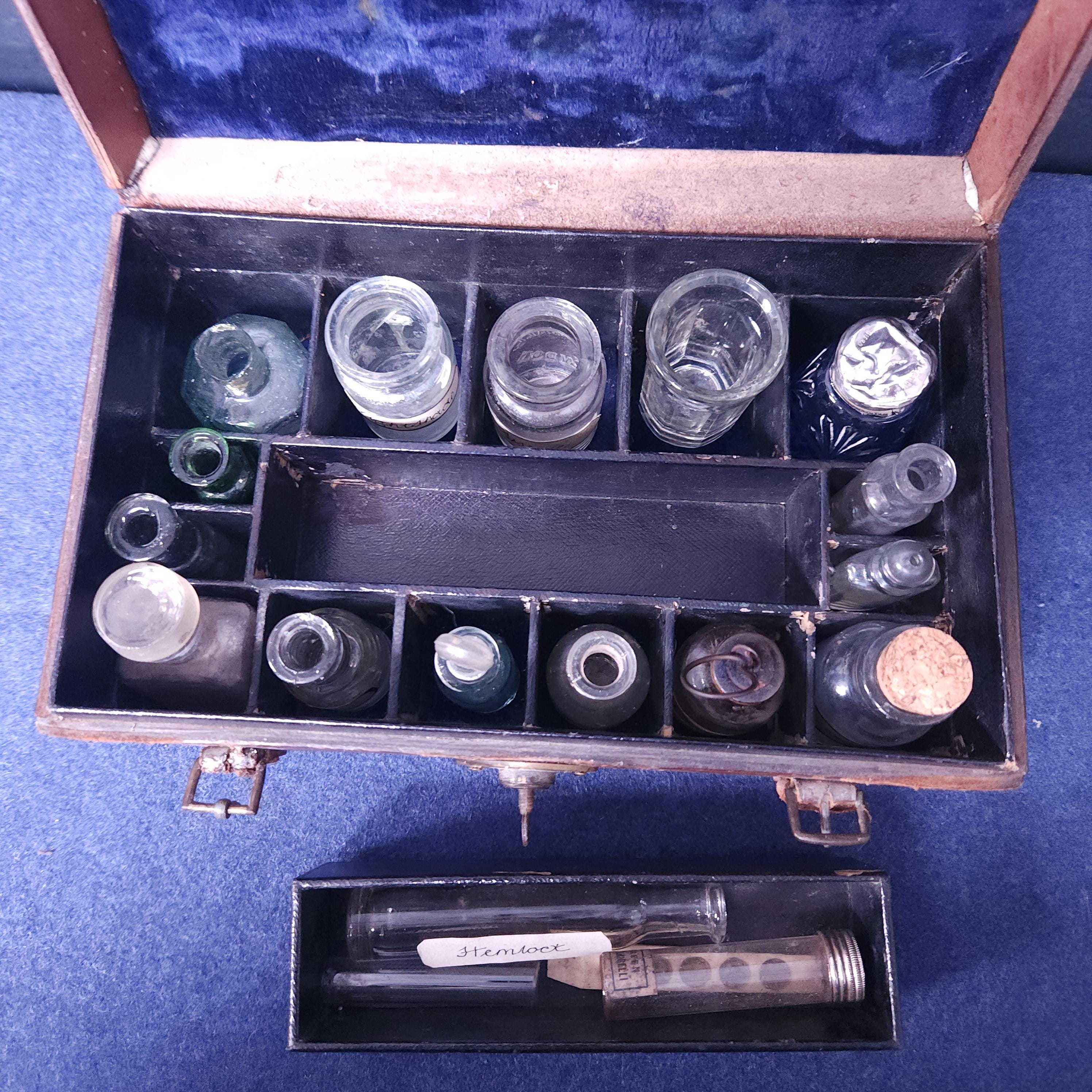 Victorian Apothecary Leather Case & Contenets