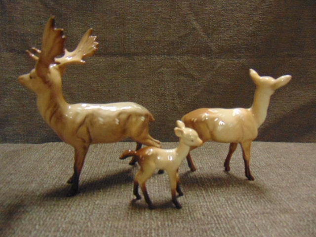Beswick Deer Family - Stag, Doe and Fawn