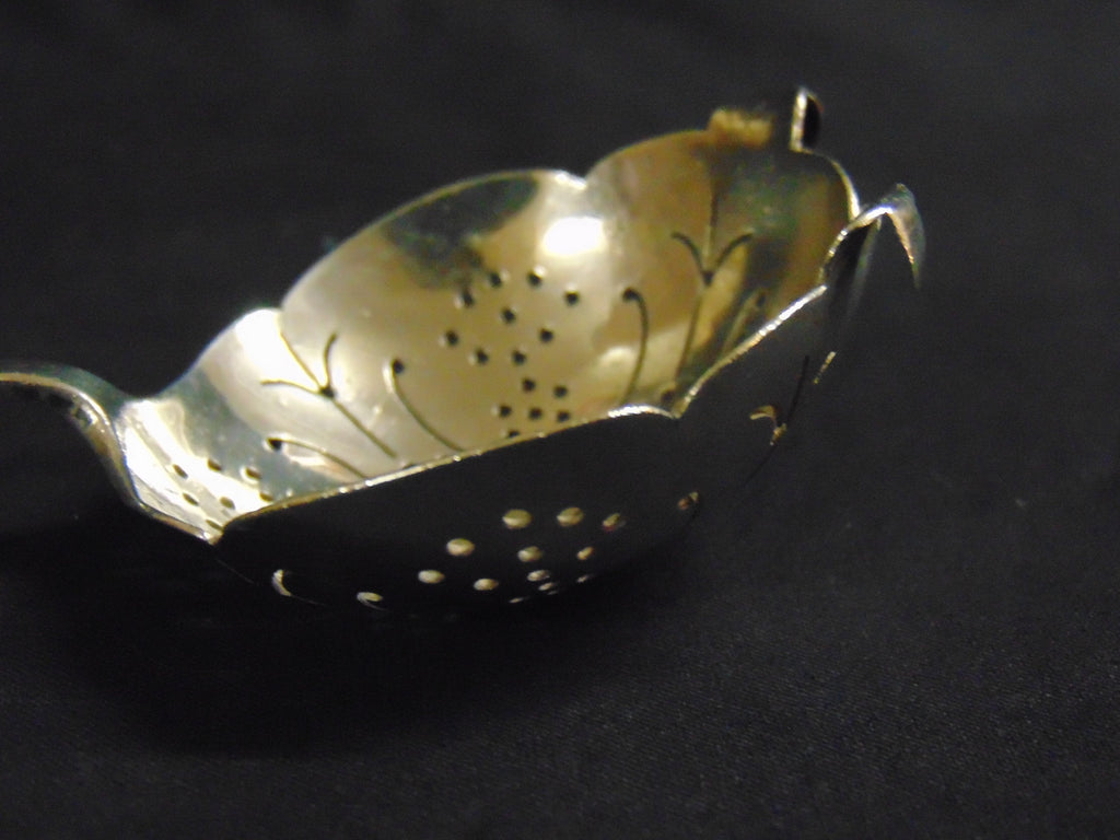 Hallmarked Silver Tea Strainer, Birmingham 1953
