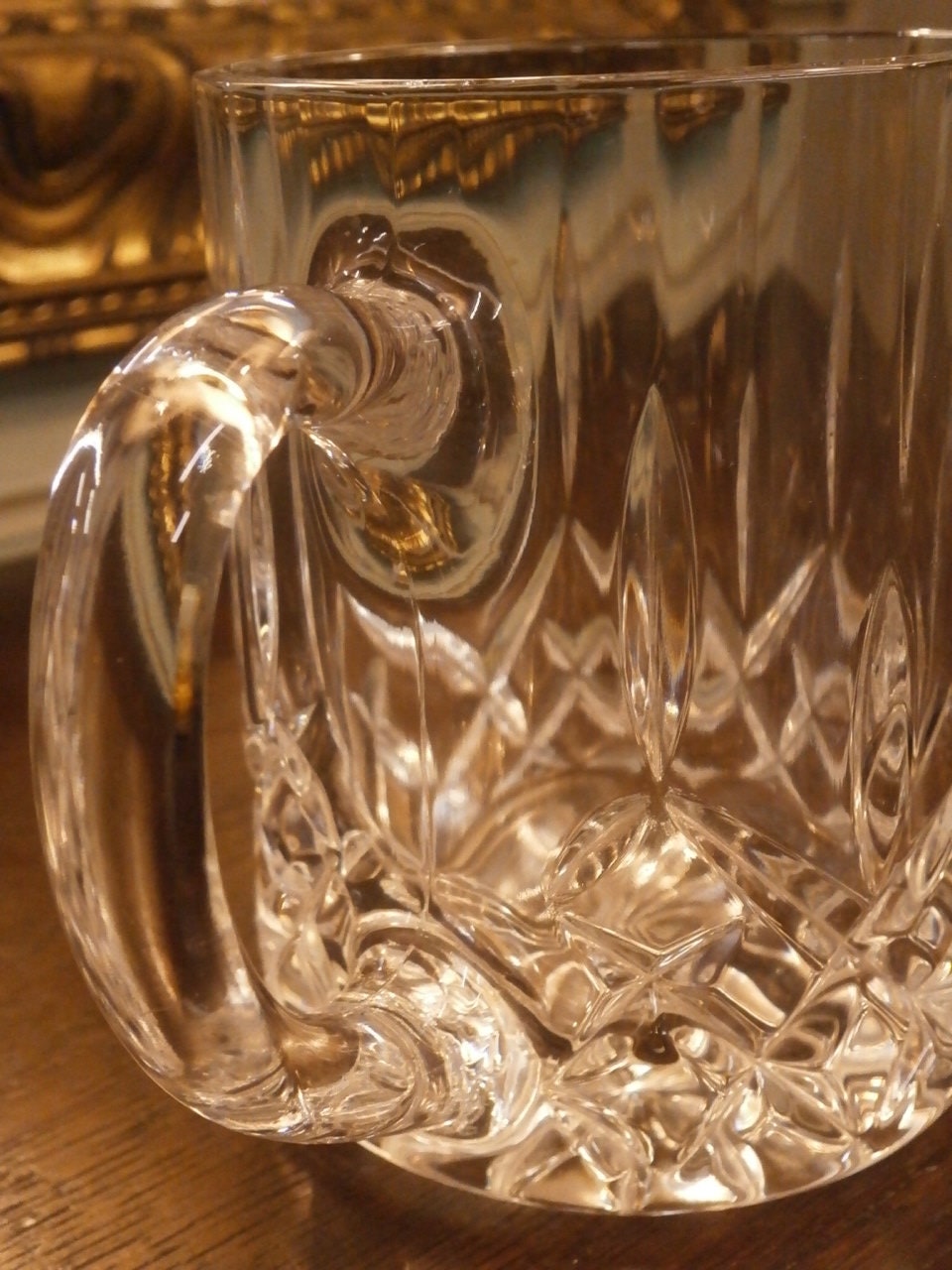 Cut Lead Crystal Mug --- Vintage
