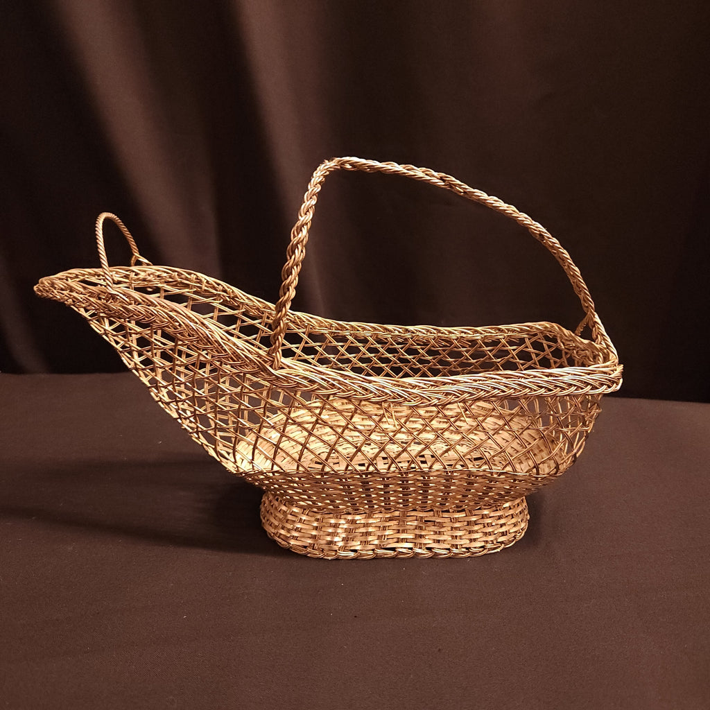 Vintage French Silverplated Wire Wine Bottle Holder