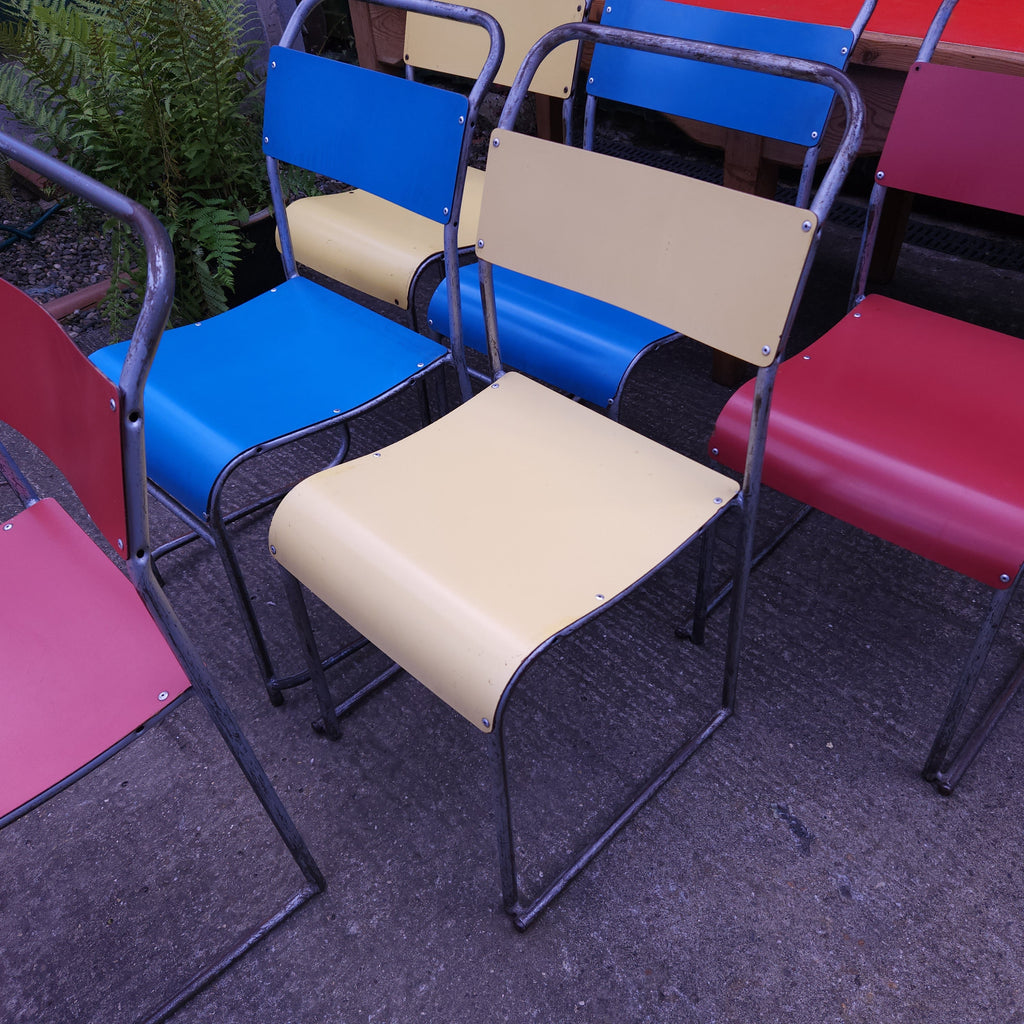 Set of 6 Mid-Century Stacking Chairs
