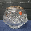 English Hand Cut Lead Crystal Rose Bowl