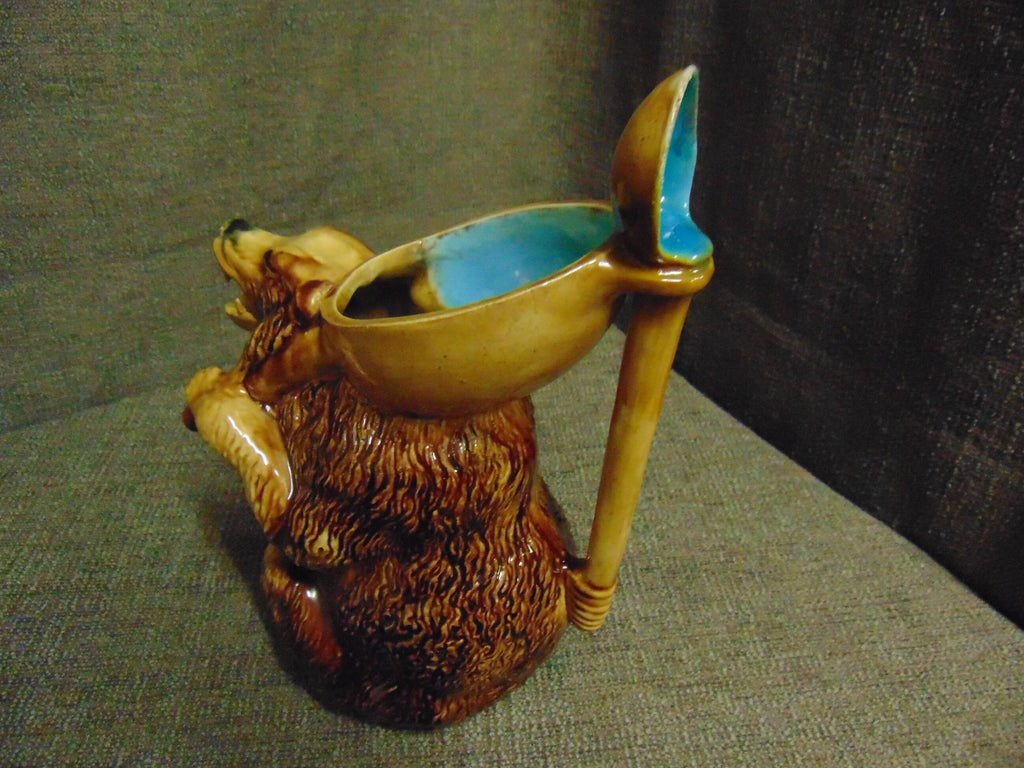Joseph Holdcroft Majolica Bear Jug - Victorian circa 1875