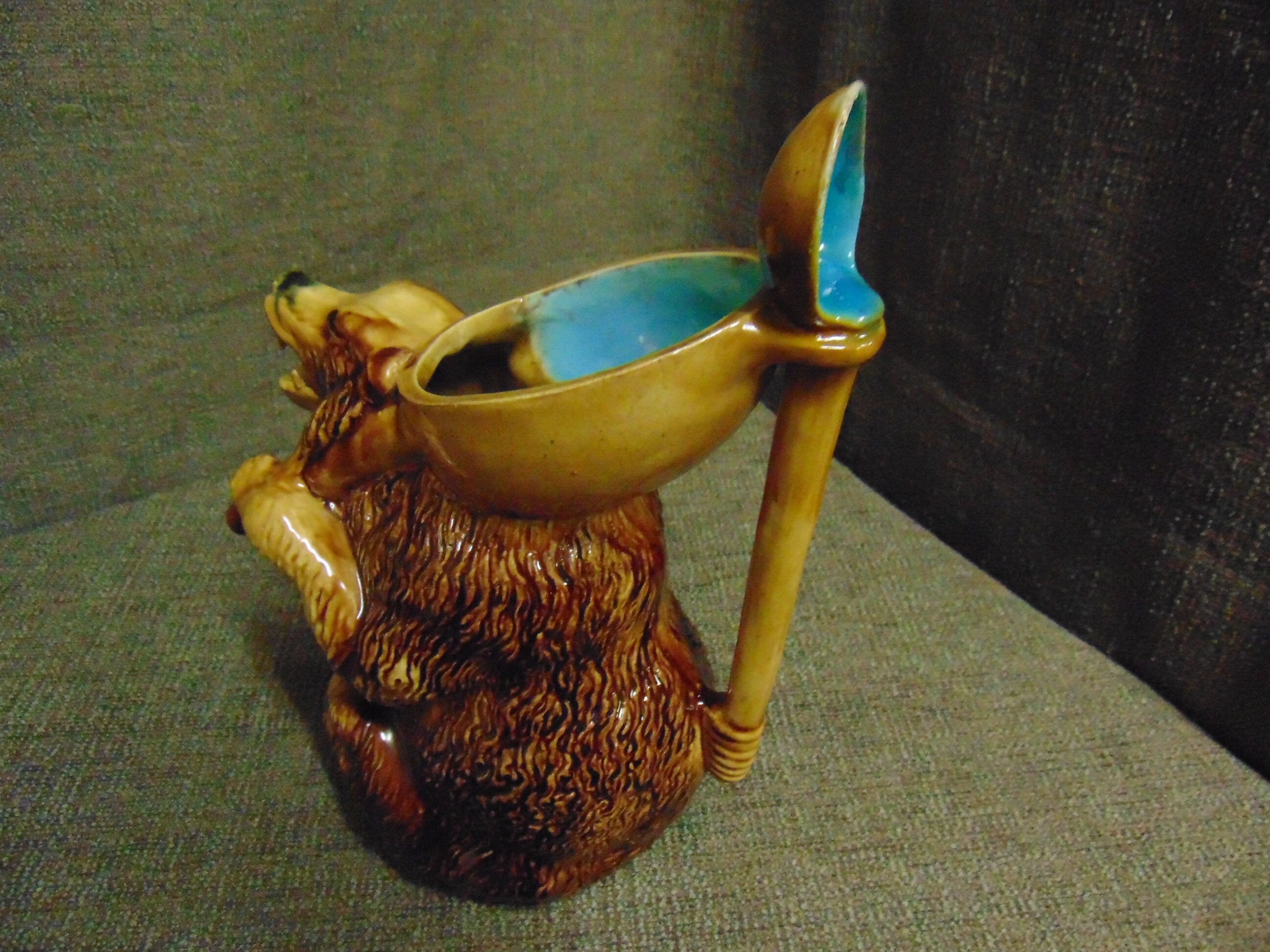 Joseph Holdcroft Majolica Bear Jug - Victorian circa 1875