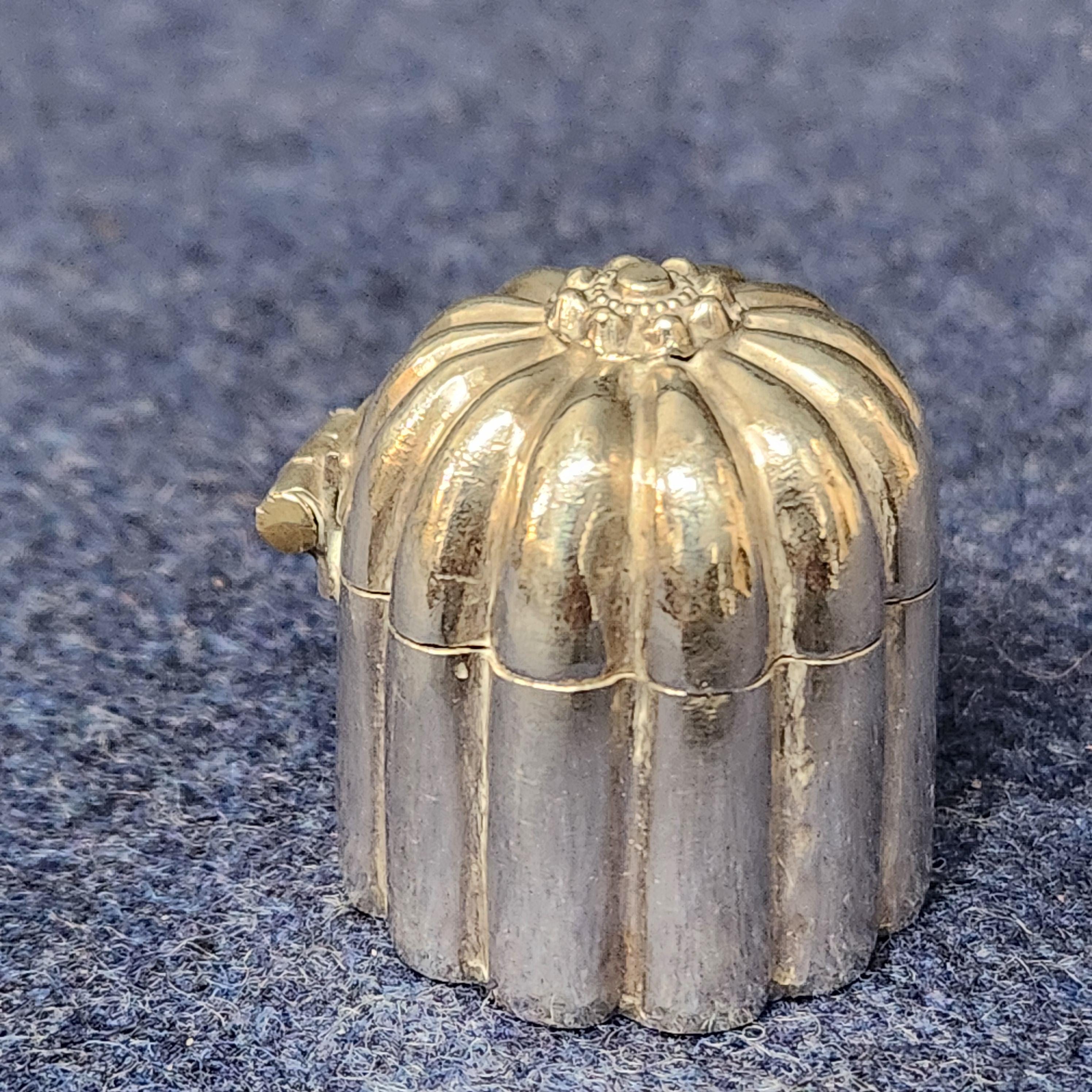 White Metal Pill Box