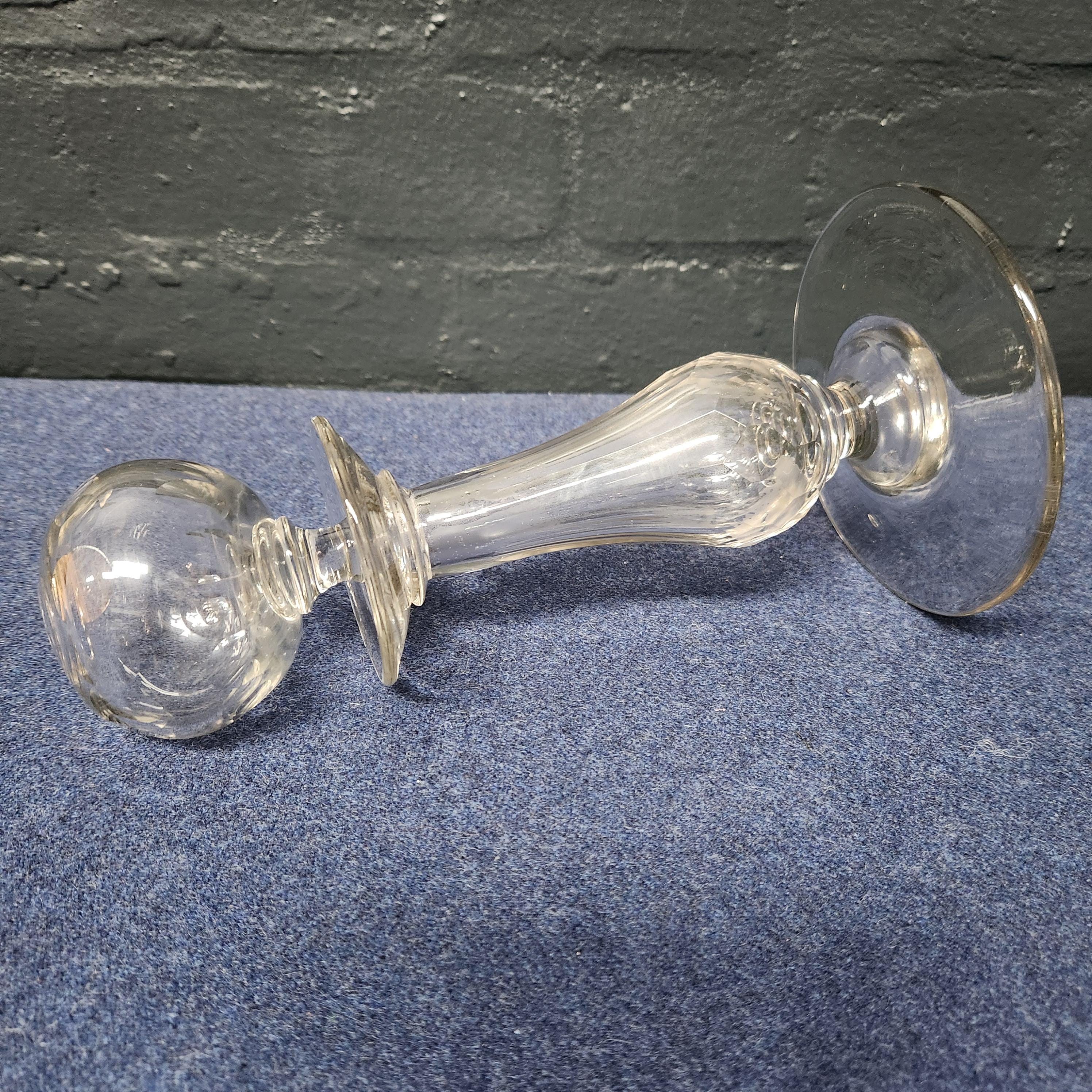 Glass Lacemakers Lamp, French, Circa Late 18th/Early 19th C