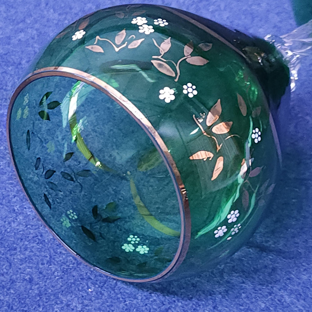 Continental Green Glass Vase