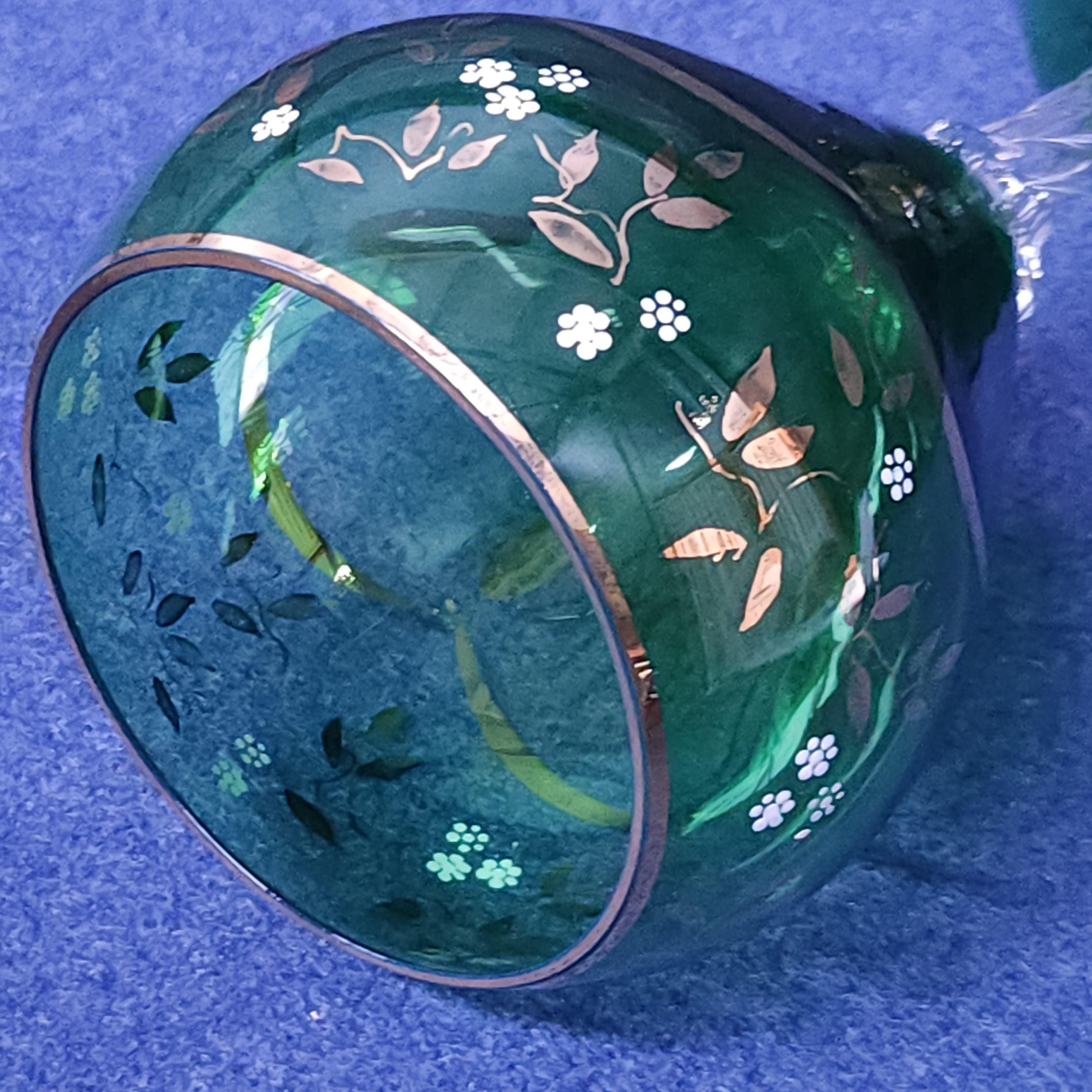 Continental Green Glass Vase