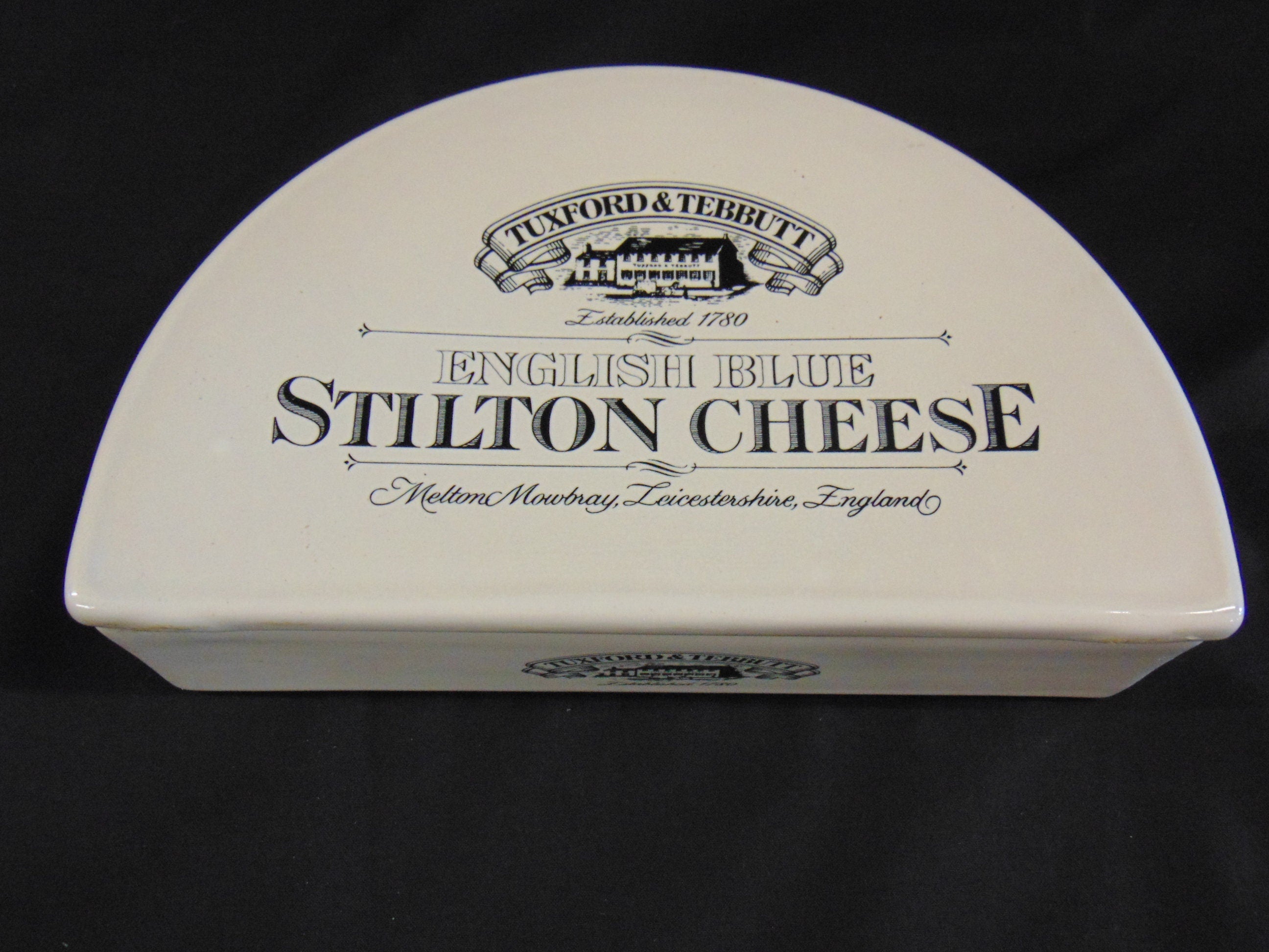 Vintage Grocers Advertising, Made by Denby for Tuxford and Tebbutt Stilt0n Cheese