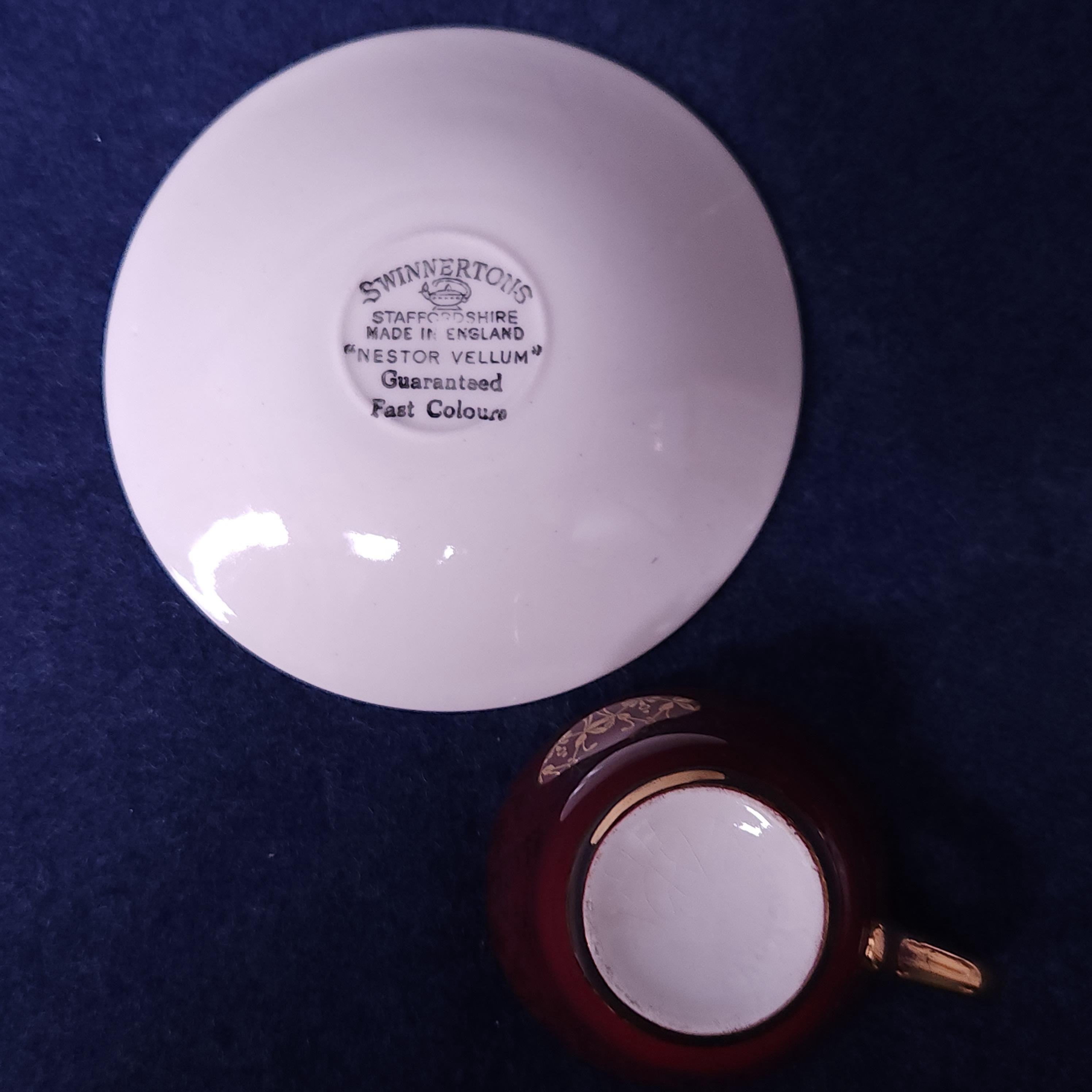 Swinnertons Demitasse Coffee Cup & Saucer, Nestor Vellum Pattern