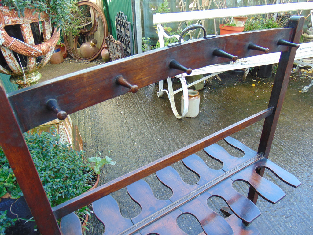 Georgian Double Sided Mahogany Boot Rack