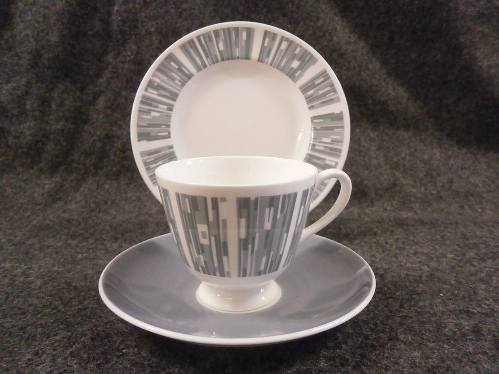 Tuscan "Manhattan" Pattern Trio - Cup, Saucer and Teaplate