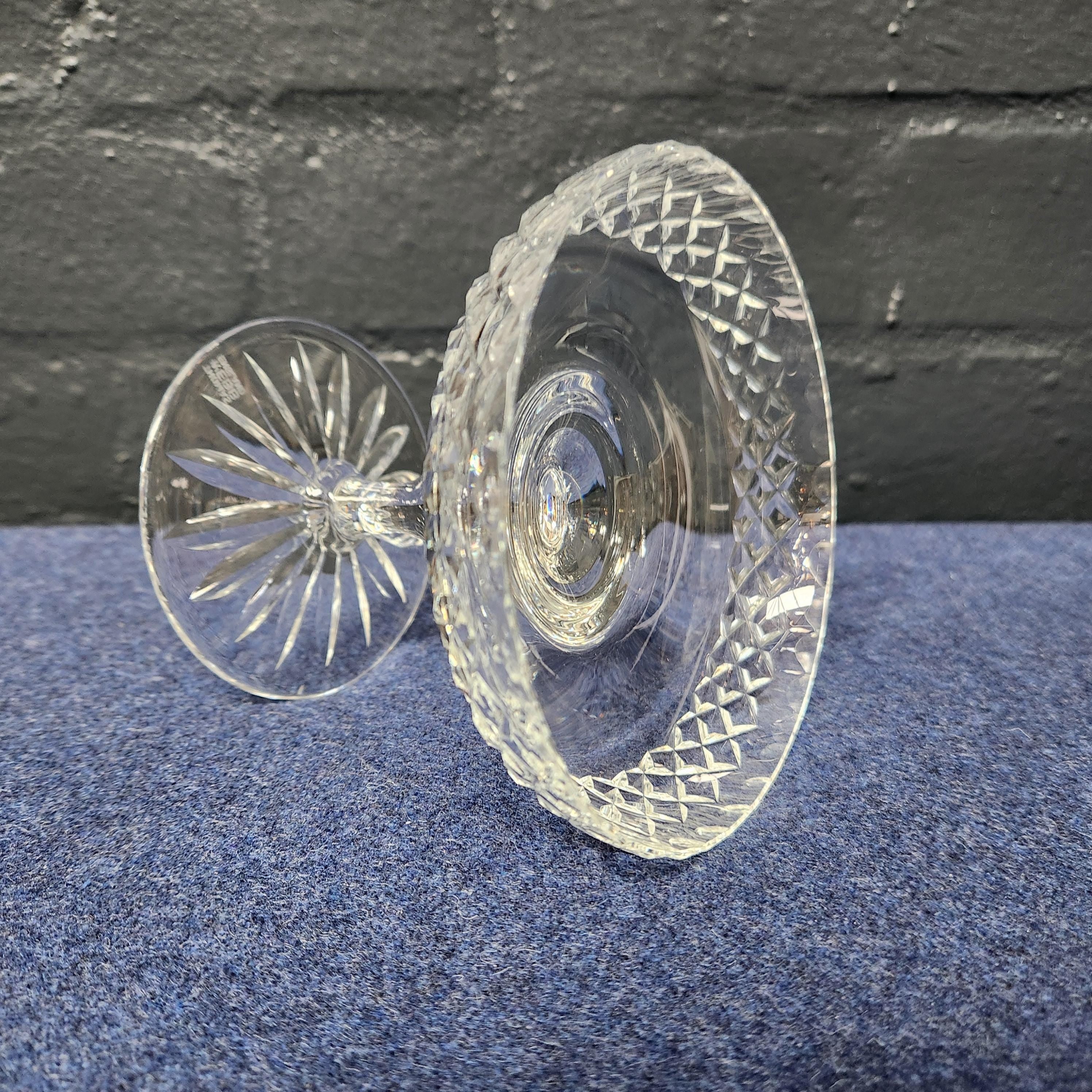 Small Thomas Webb Cut Crystal Tazza, Dennis Diamonds Pattern