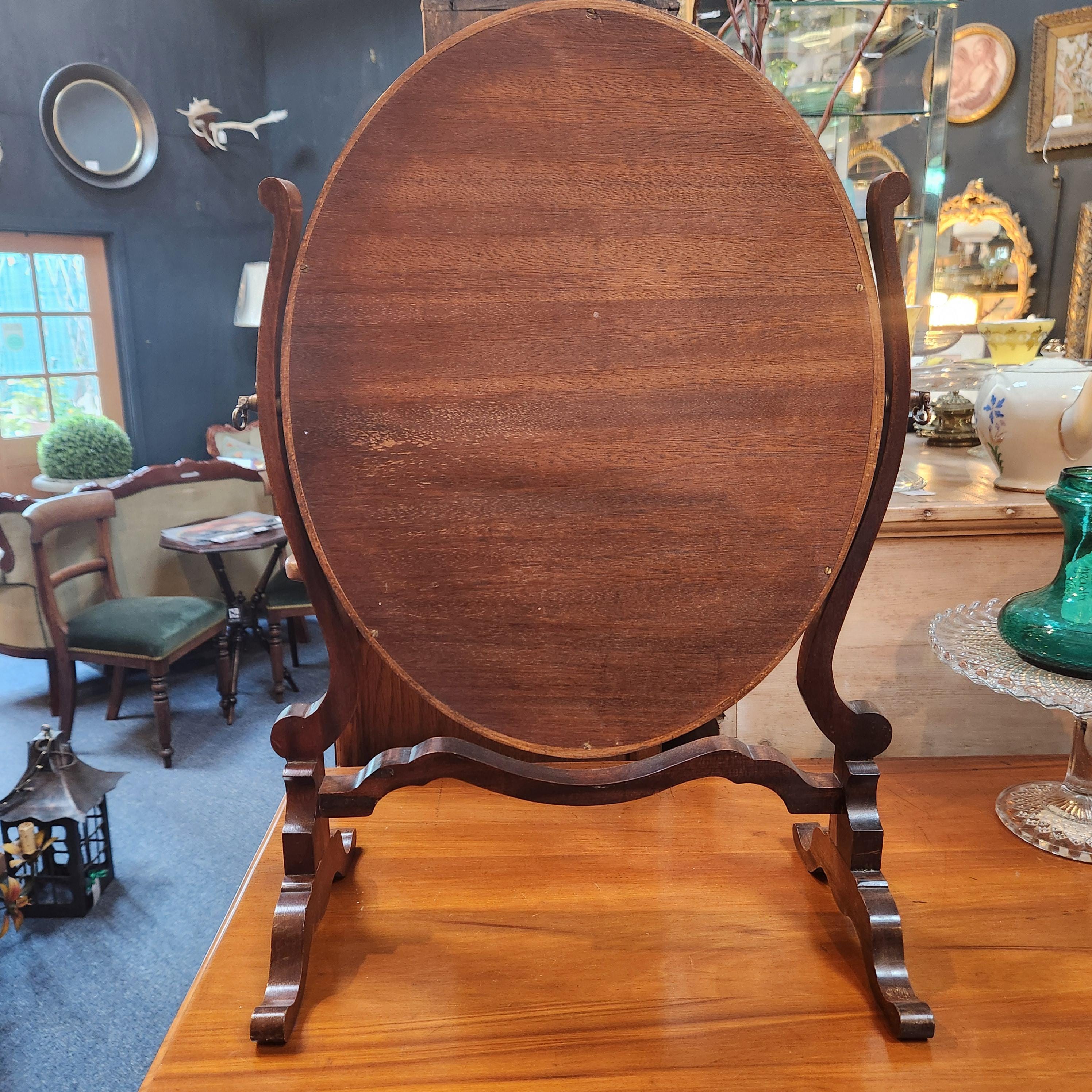 Late 19thC Mahogany Dressing Table Swing Mirror